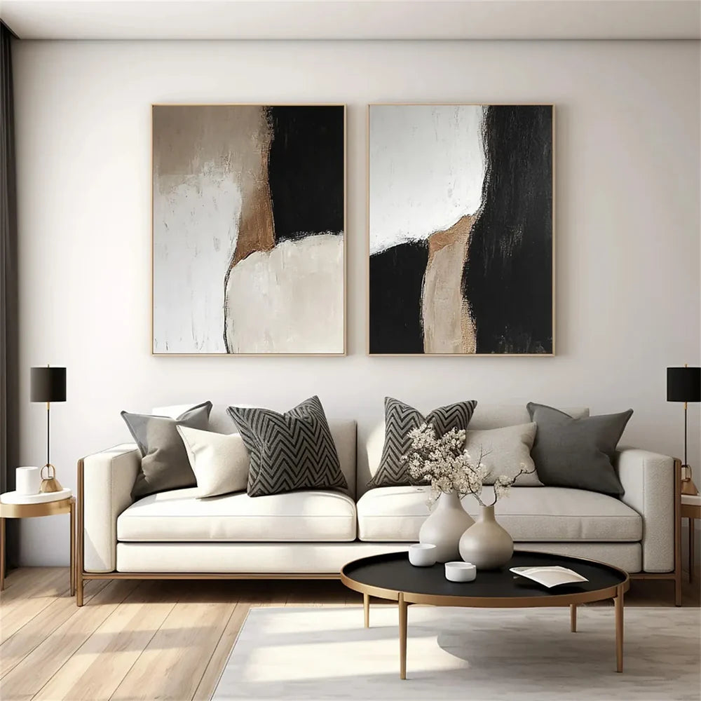 Wabi Sabi Abstract Wall Art Set of 2 #WA155