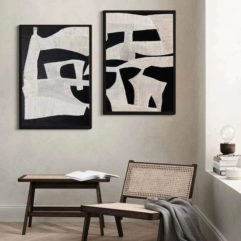 Wabi Sabi Abstract Wall Art Set of 2 #WA015