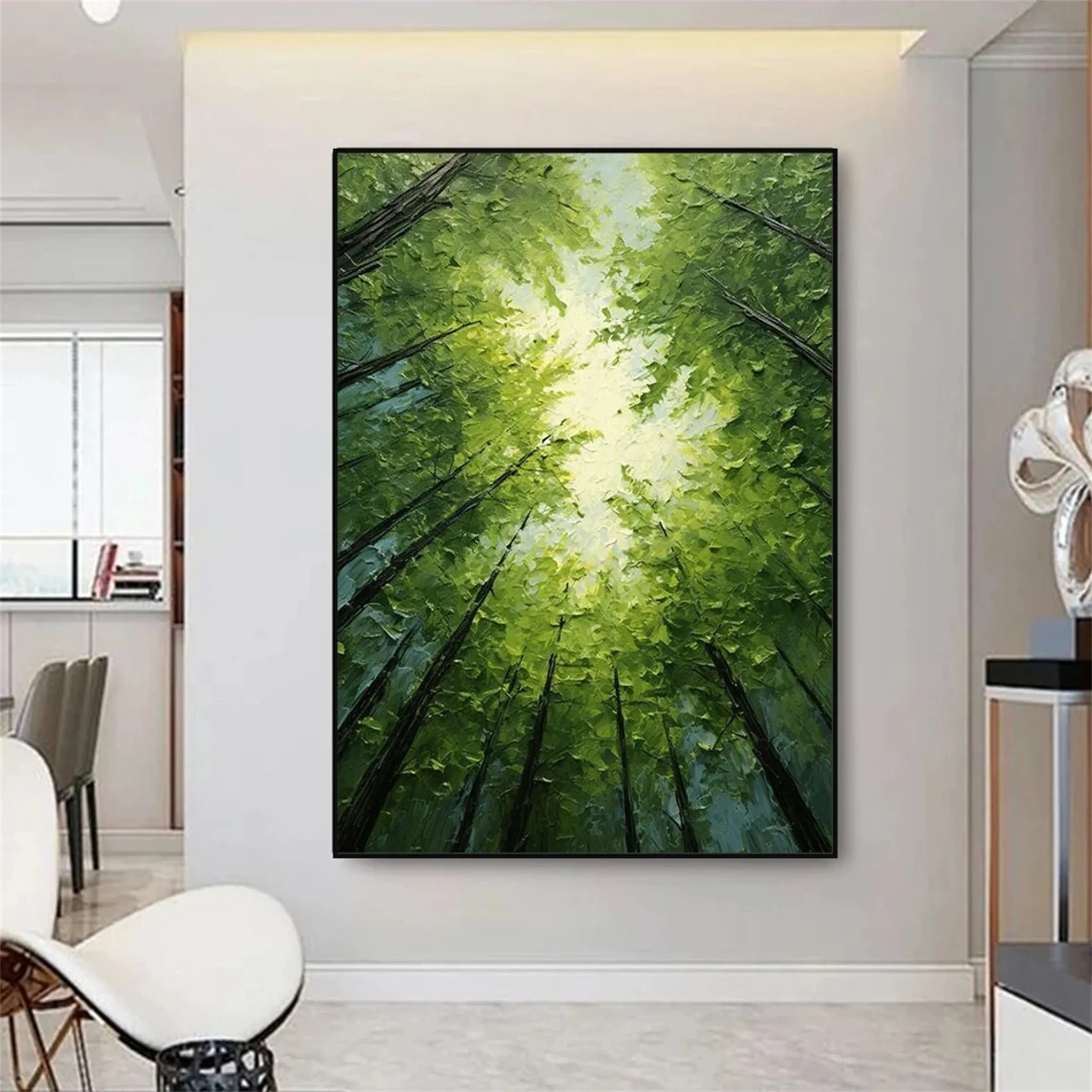 Green Textured Minimalist Wall Art #GT031