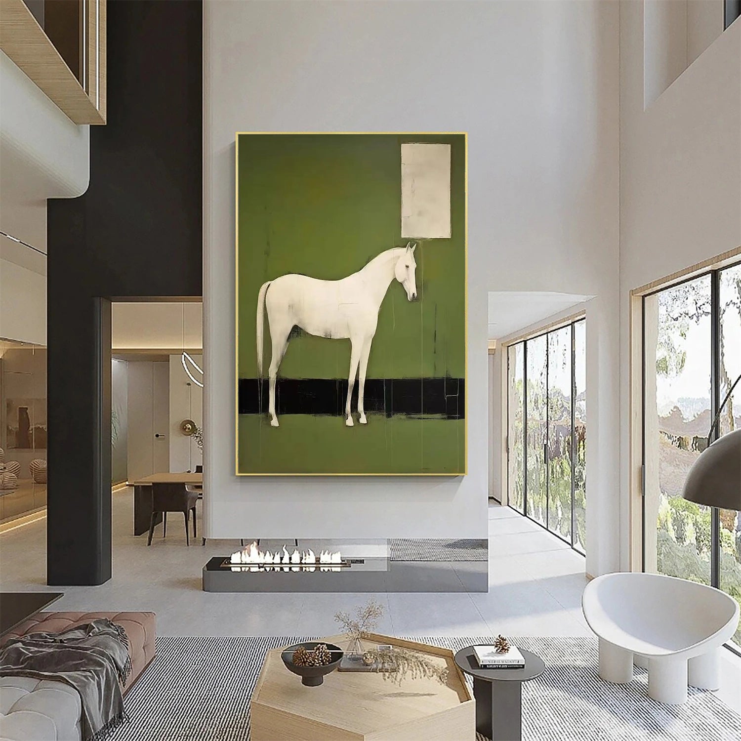 Abstract Animal Art Horse Wall Art #AT041