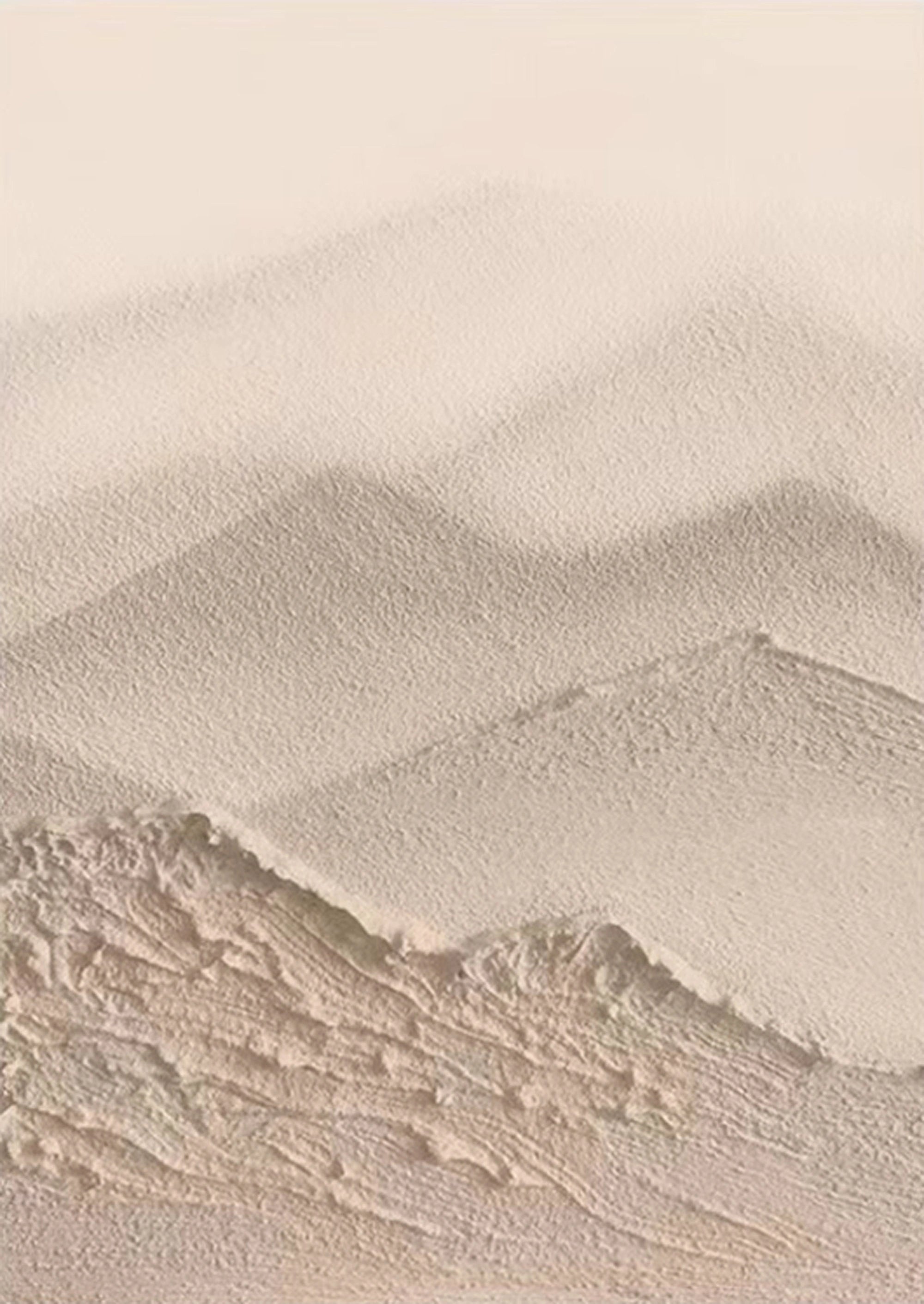 Beige & Brown Textured Minimalist Wall Art #BM004