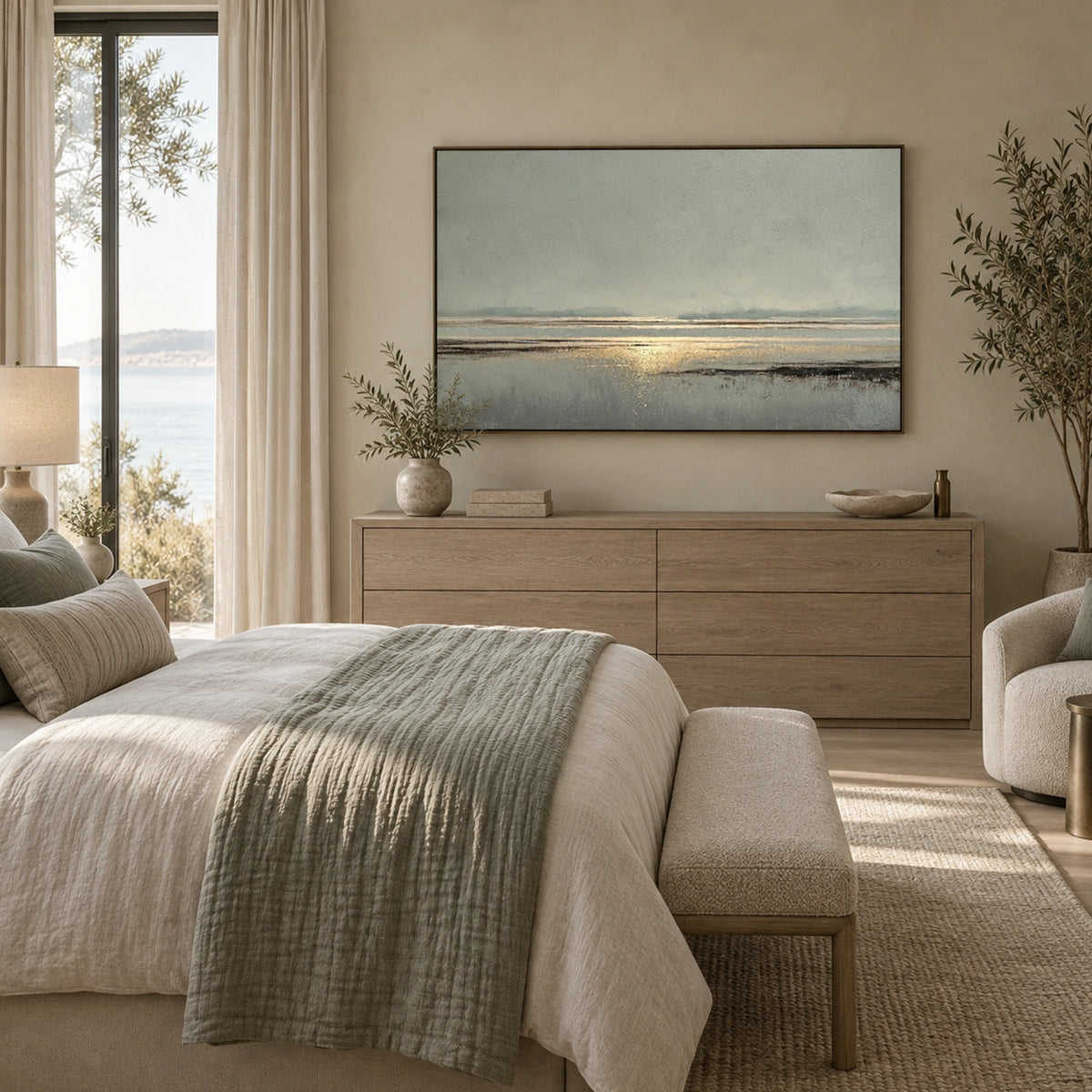 Sky And Ocean Abstract Wall Art #SO457