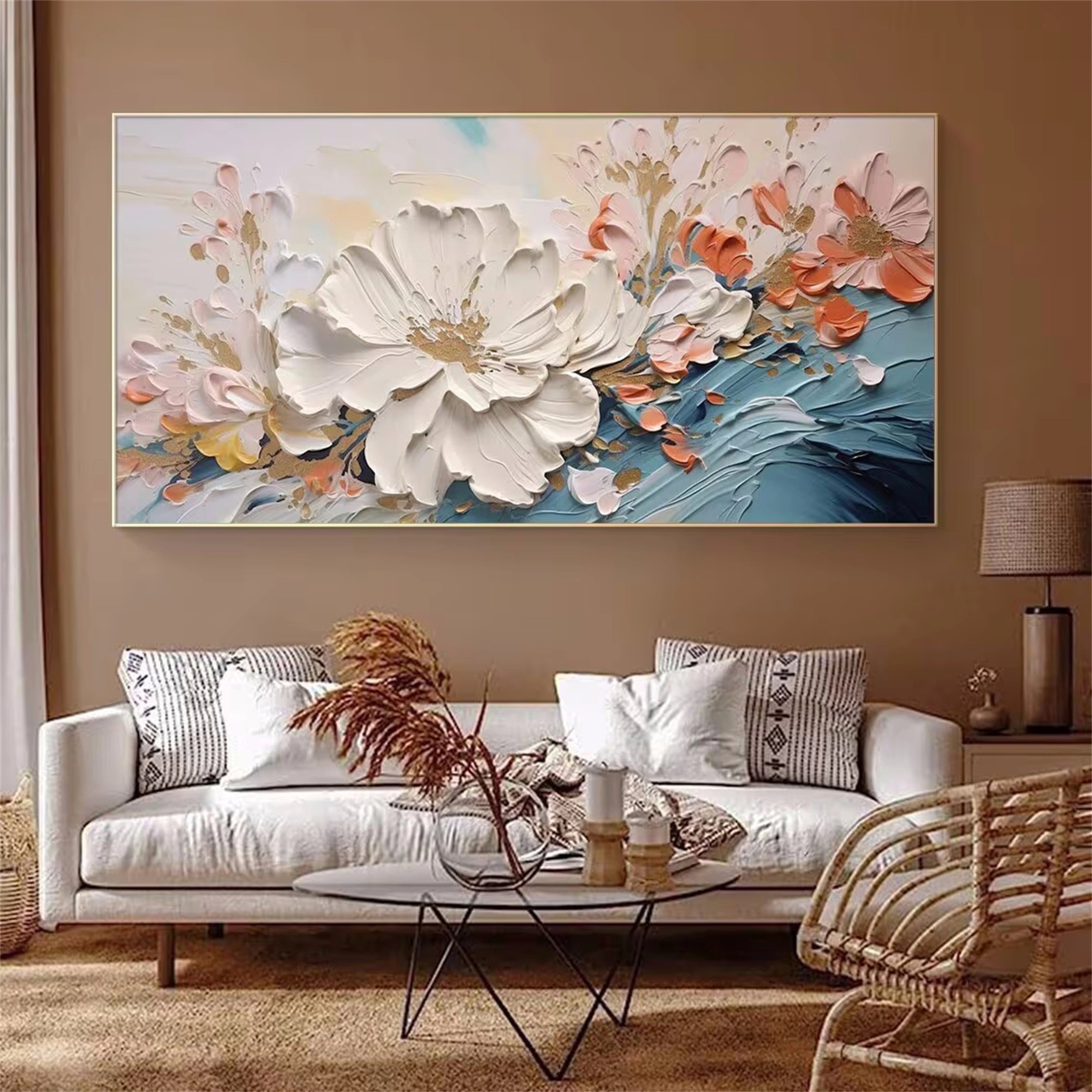 Colorful Tree And Flower Painting #TF032