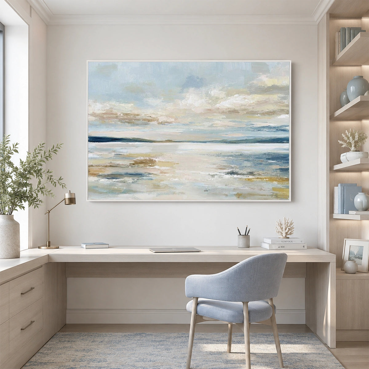 Sky And Ocean Abstract Wall Art #SO460