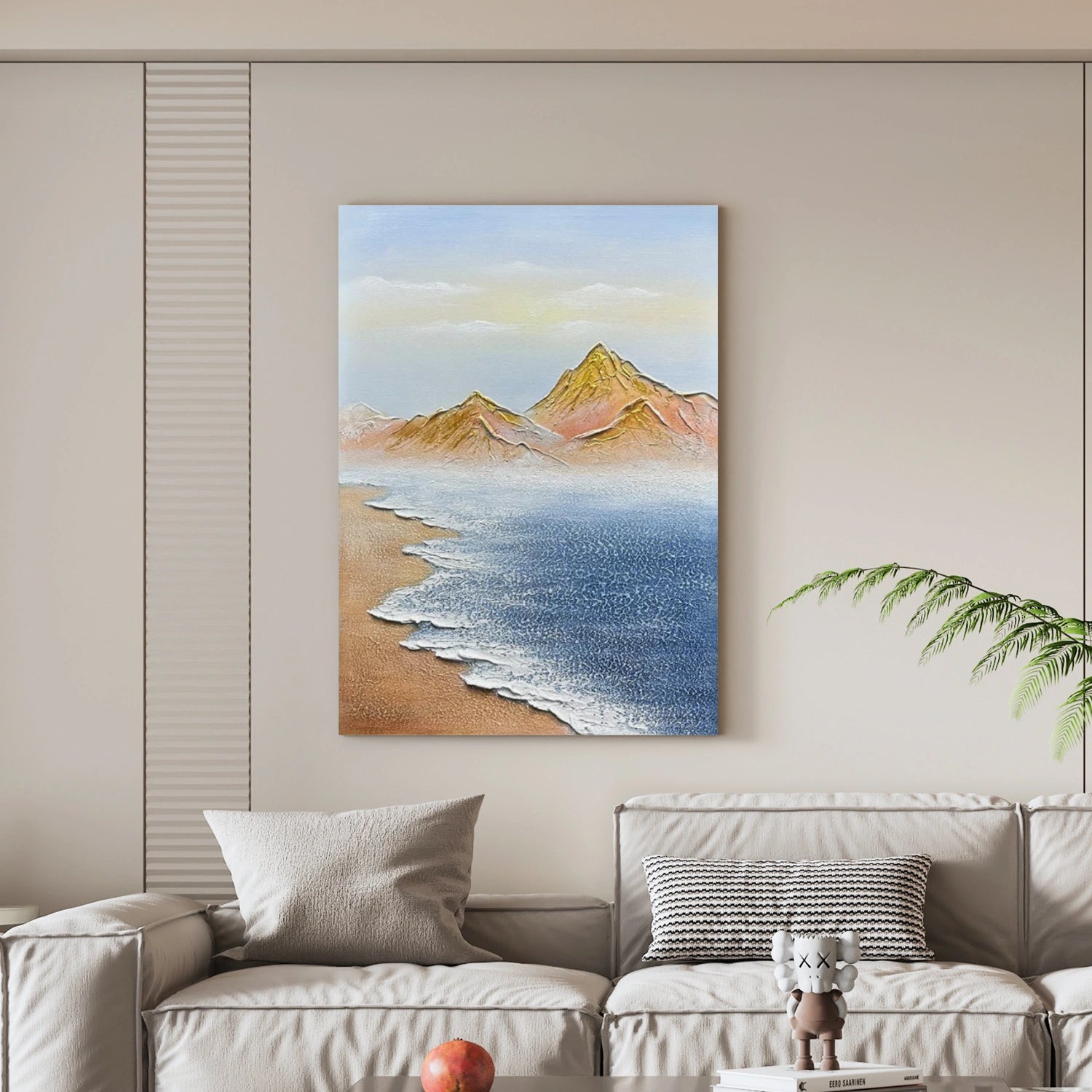 Sky And Ocean Abstract Textured Wall Art #SO302