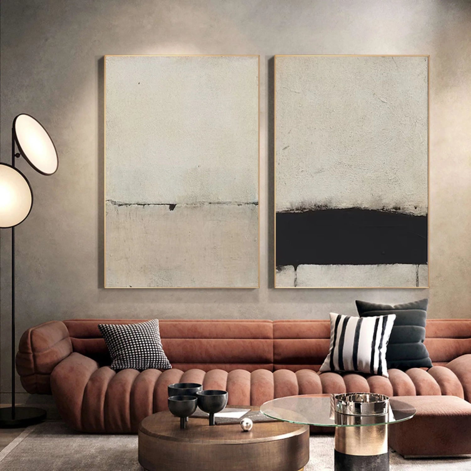 Abstract Texture Wall Art Set of 2 #AW049