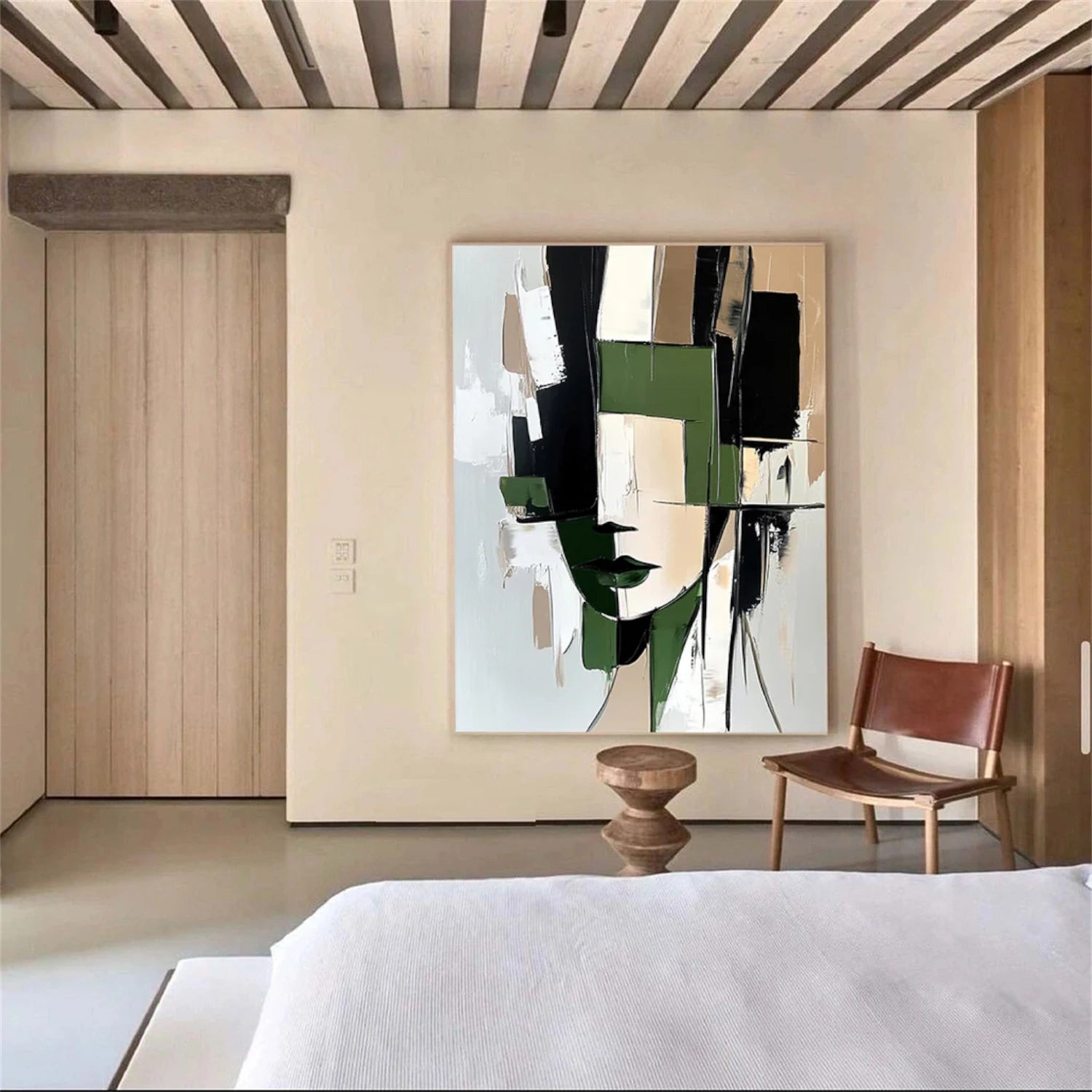 Abstract Portrait Textured Wall Art #WP008