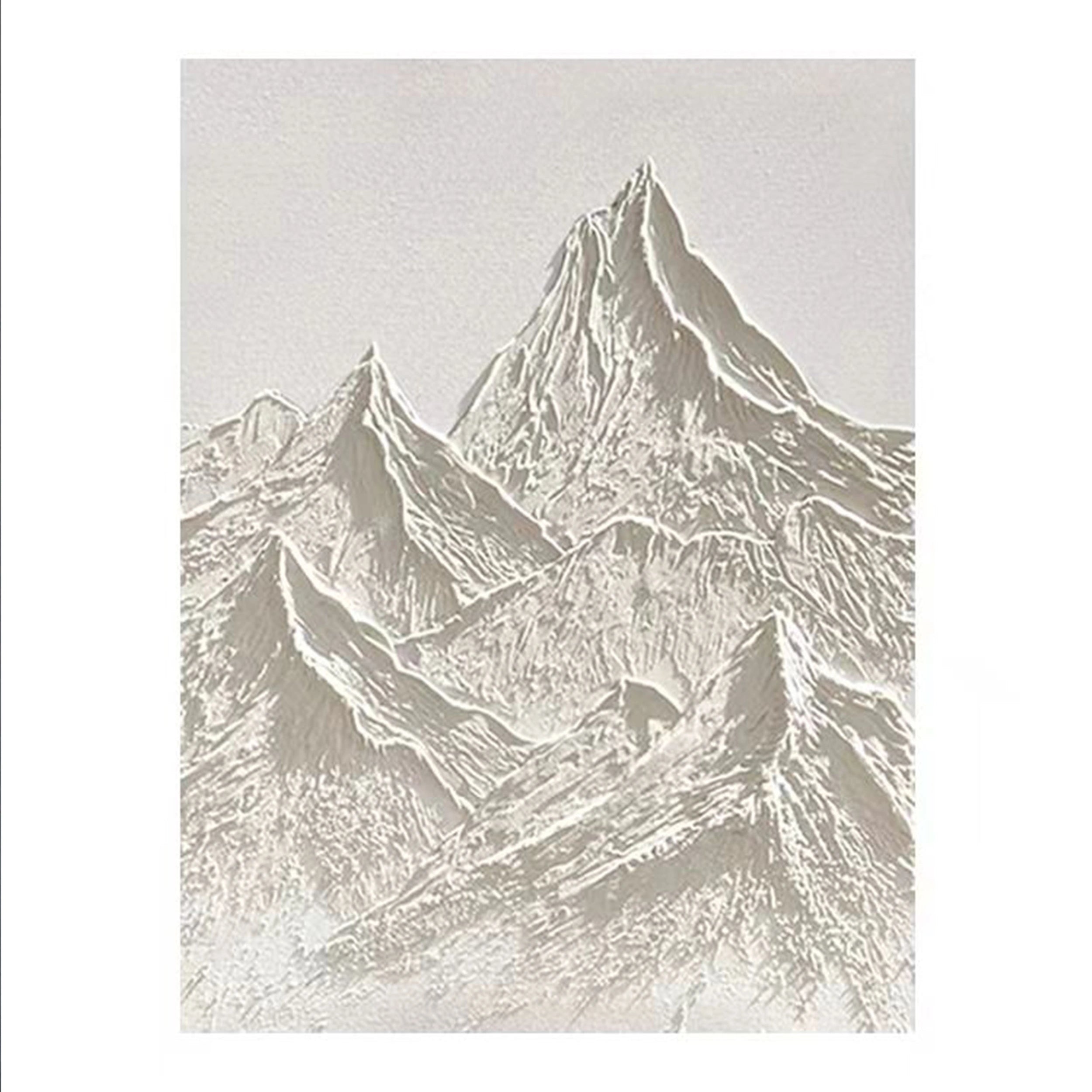 White Textured Minimalist Wall Art #WT070