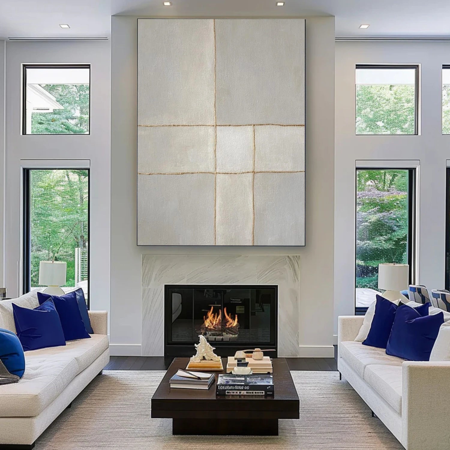 Beige and Grey Textured Minimalist Wall Art #WT248