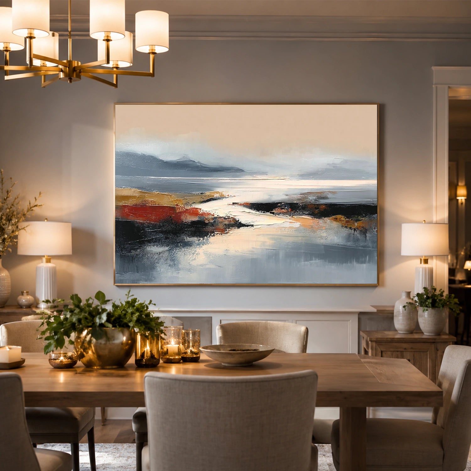 Sky And Ocean Abstract Wall Art #SO433