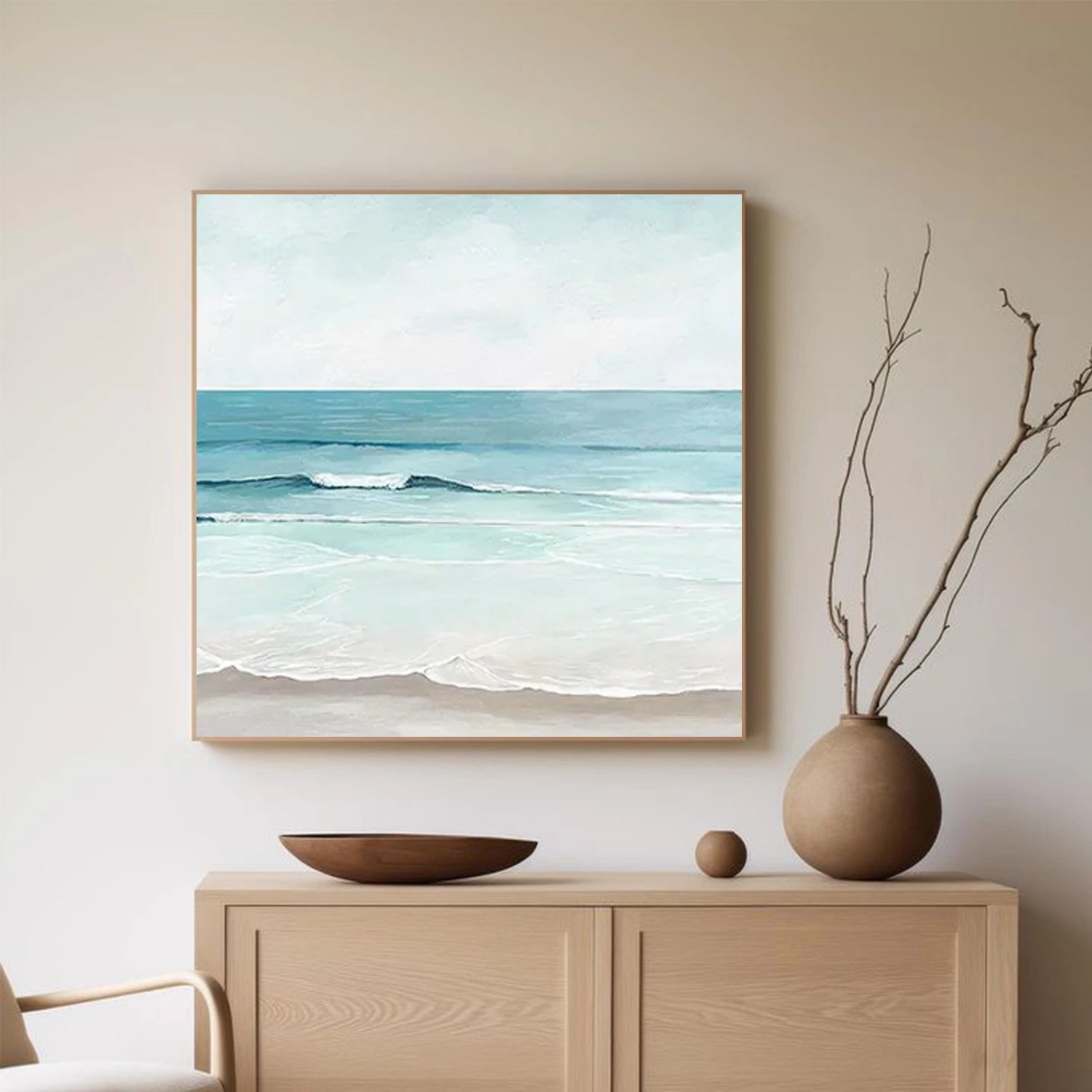 Sky And Ocean Abstract Wall Art #SO379
