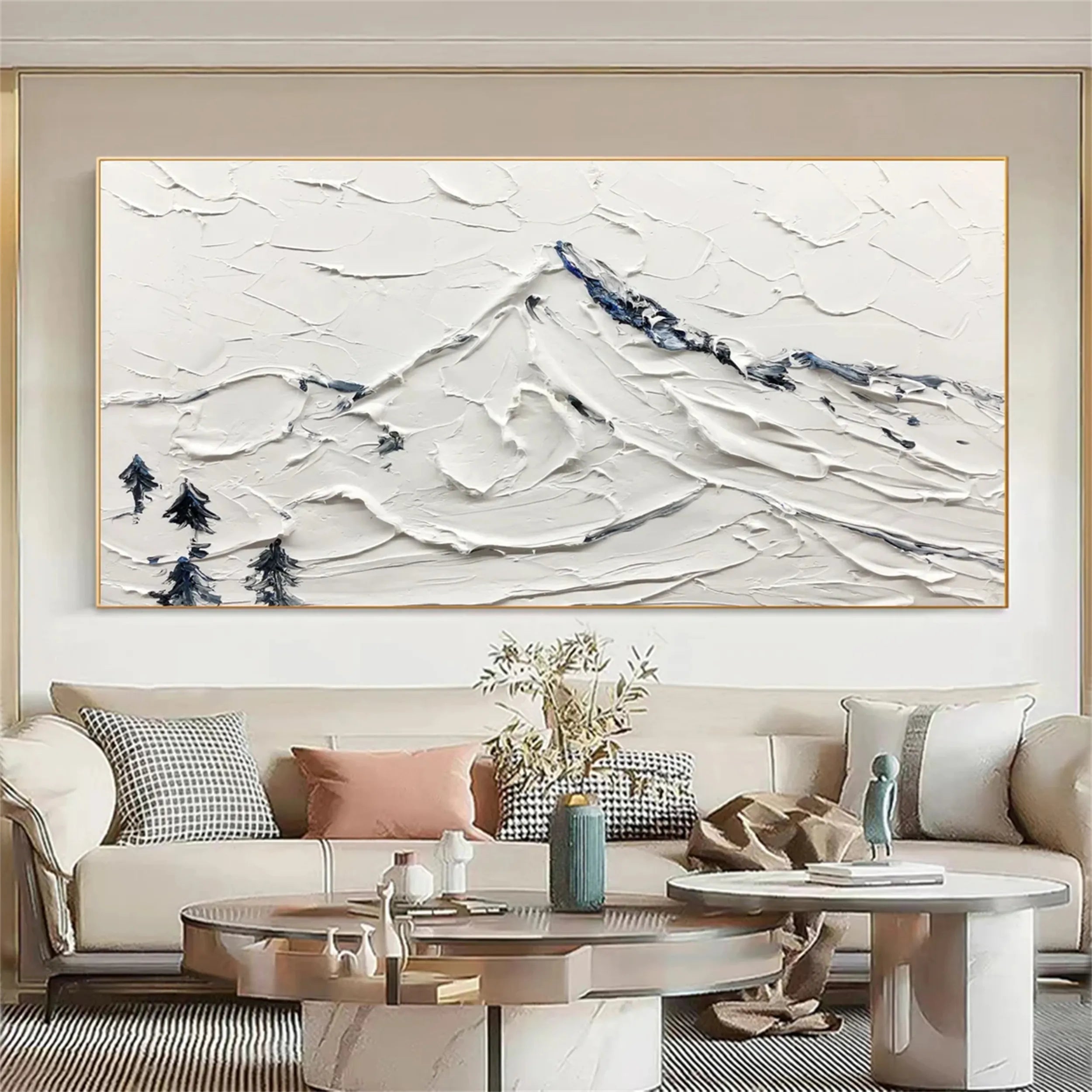 White Textured Minimalist Wall Art #WT115