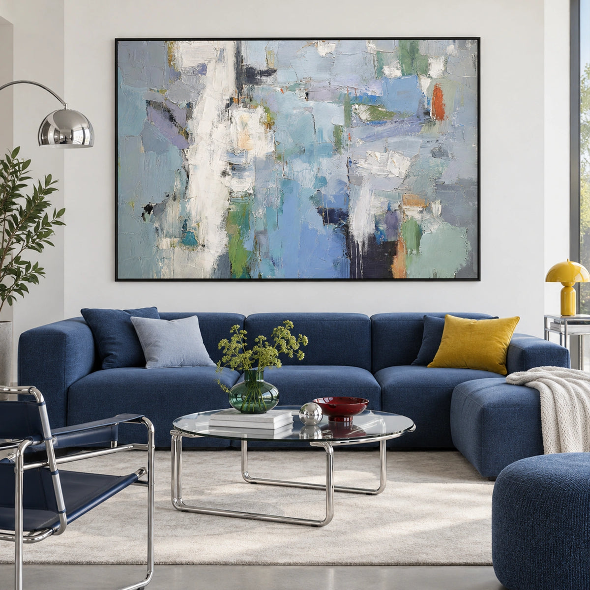 Blue Abstract Wall Art #AW262