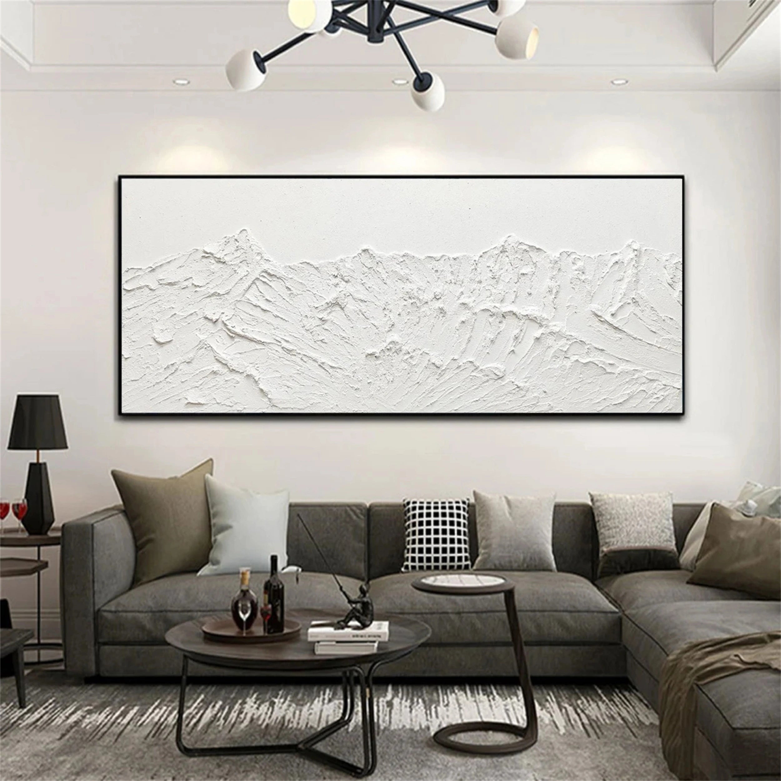 White Textured Minimalist Wall Art #WT082