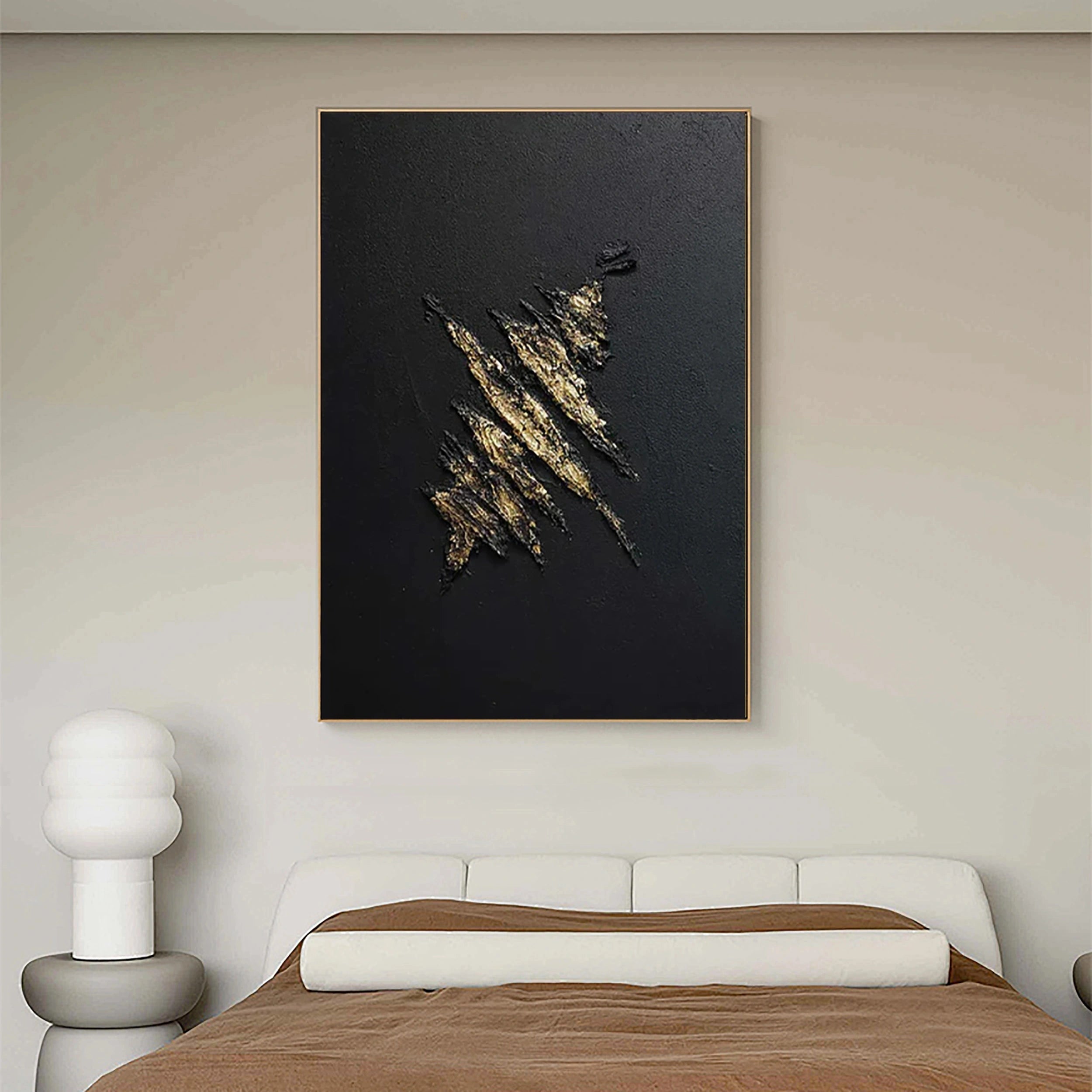 Black Textured Minimalist Wall Art #BT030