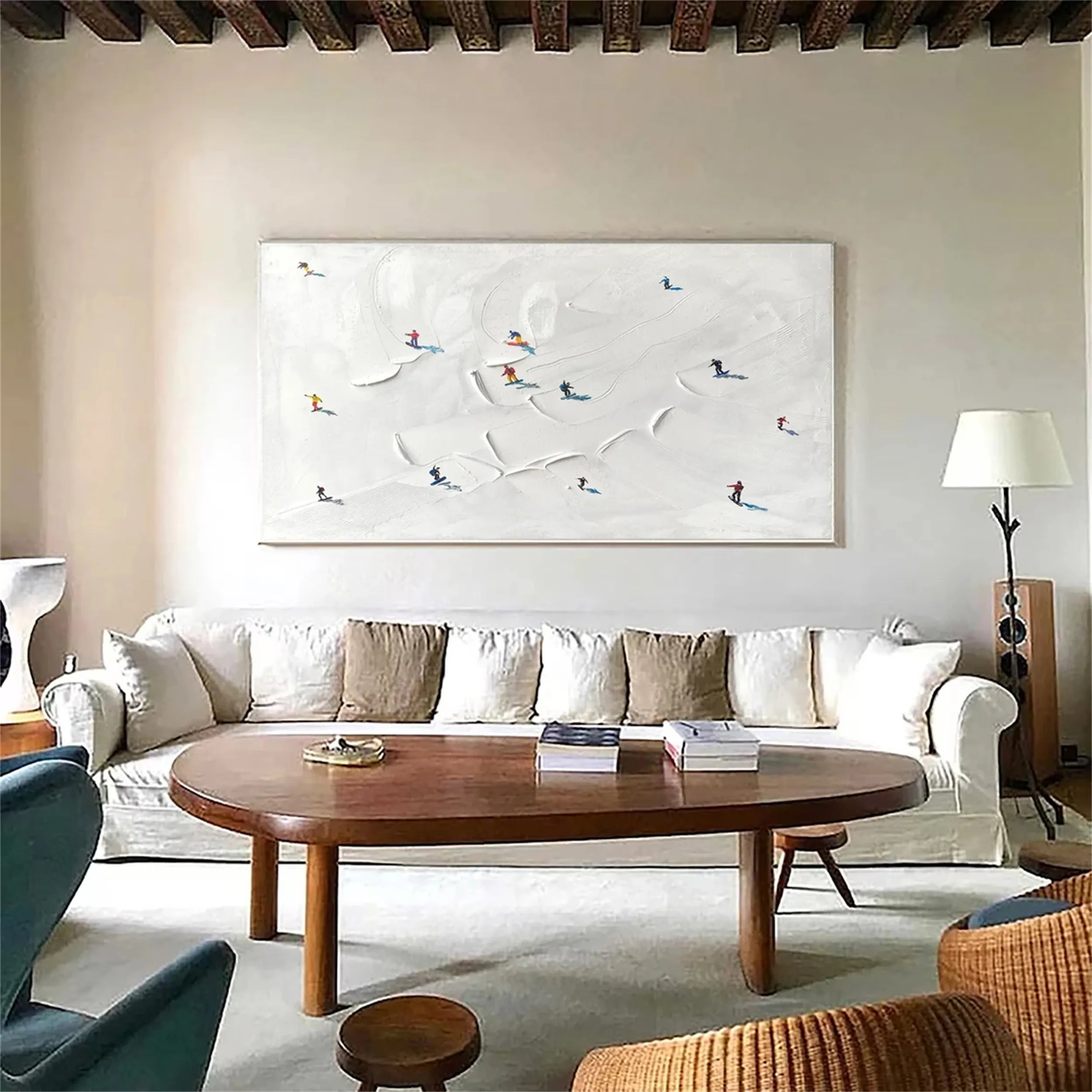 White Textured Minimalist Wall Art #WT154