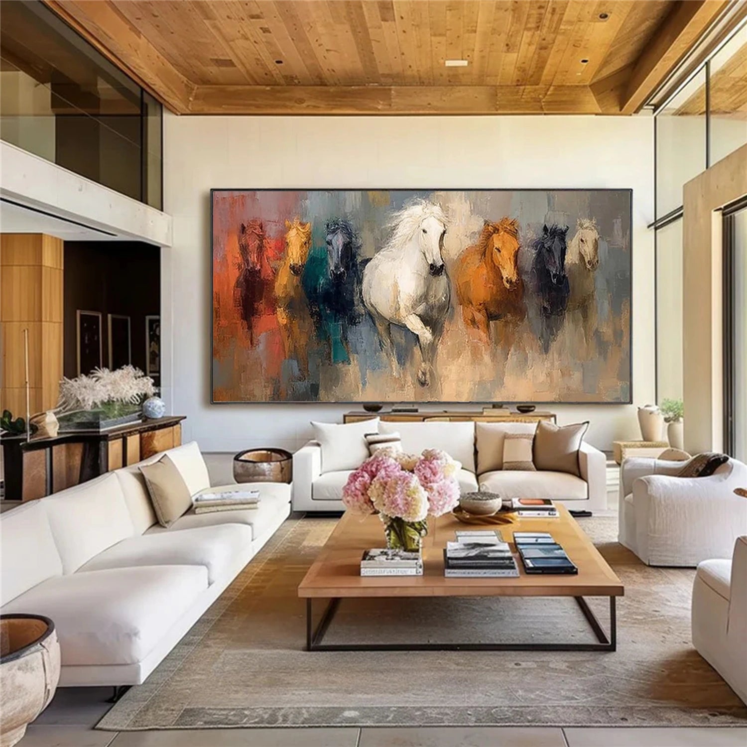Abstract Animal Art Horse Wall Art #AT078
