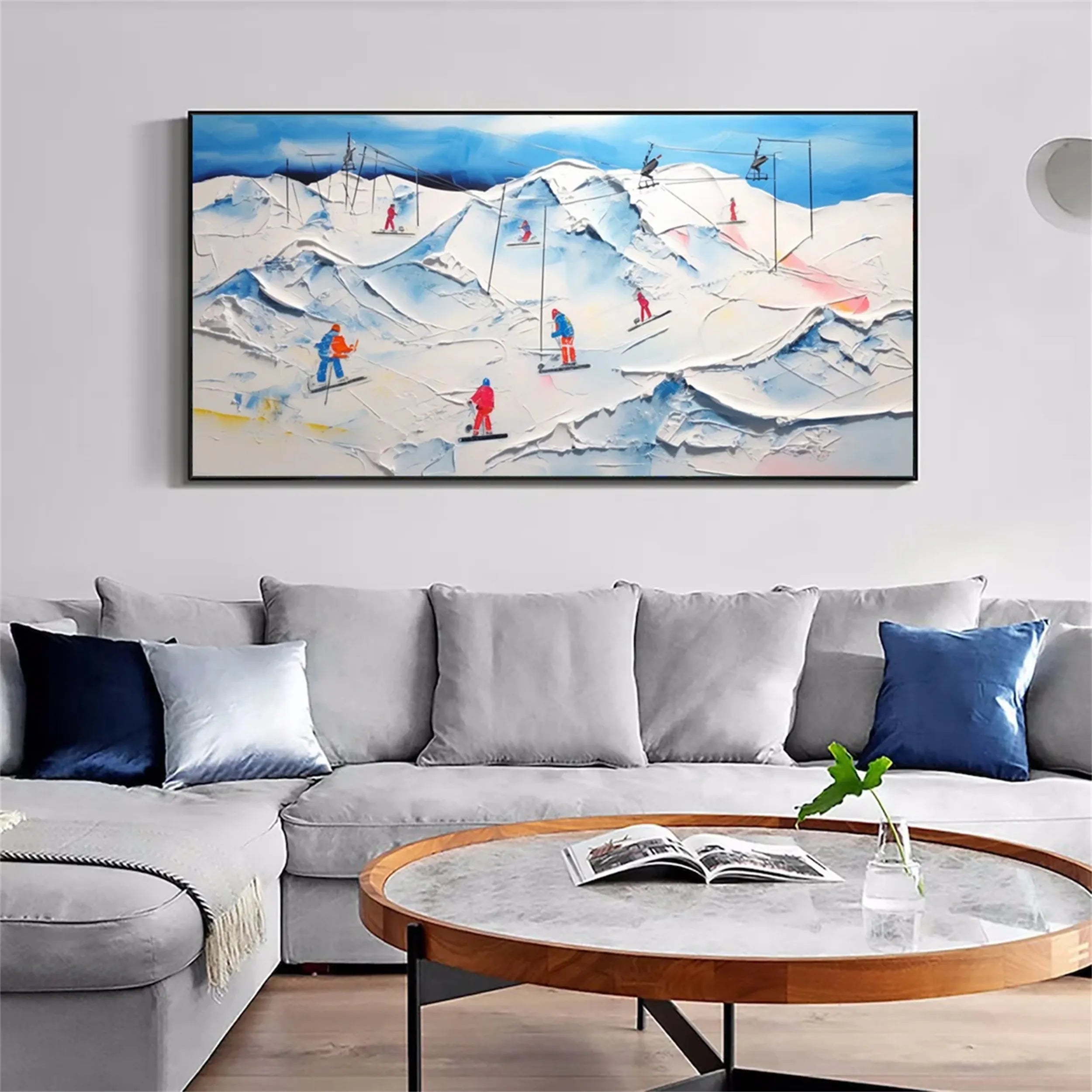 White Textured Minimalist Wall Art #WT169