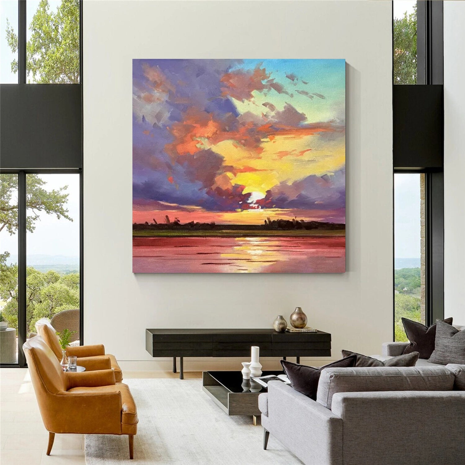 Sky And Ocean Painting #SO237