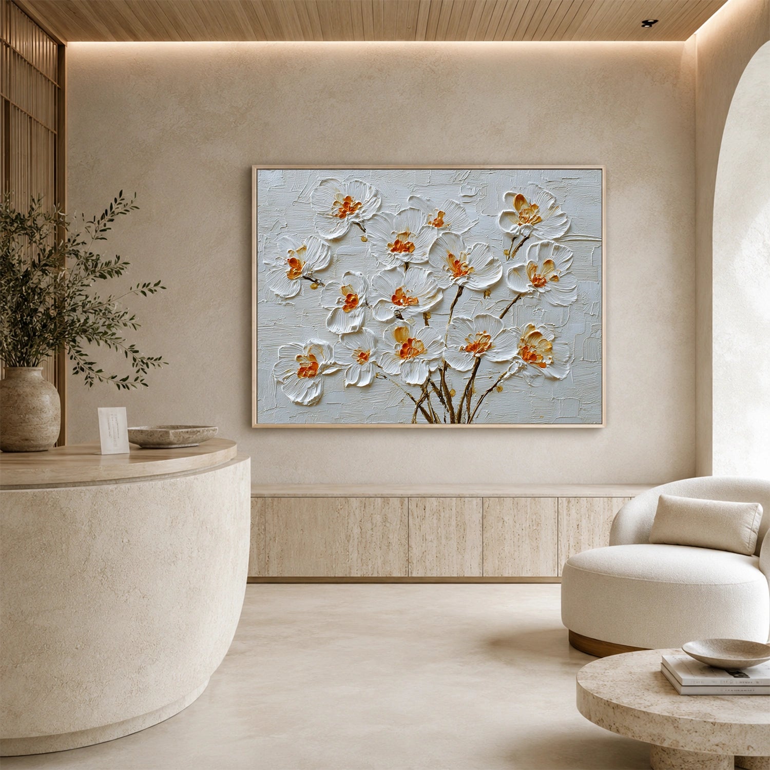 Flower Abstract Textured Wall Art #TF217