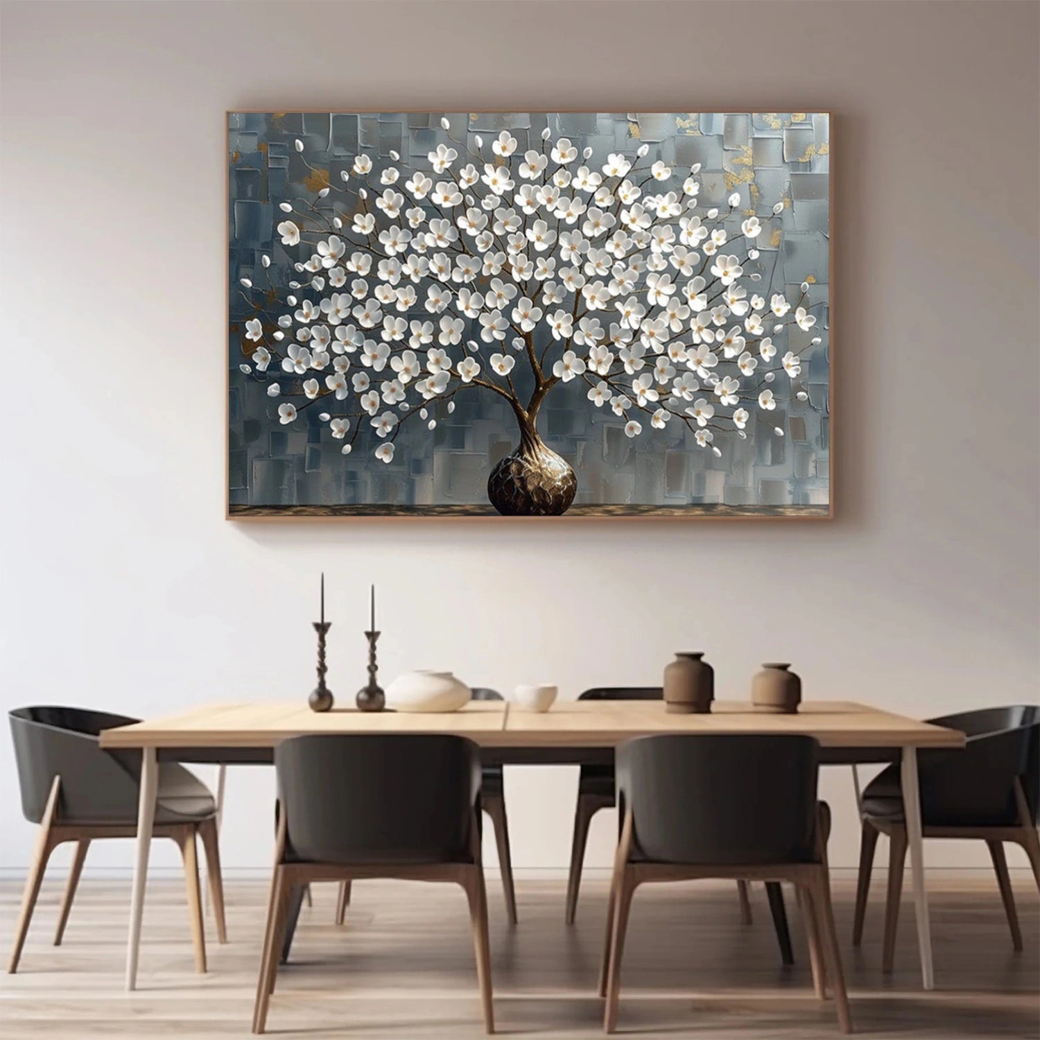Tree And Flower Abstract Wall Art #TF205