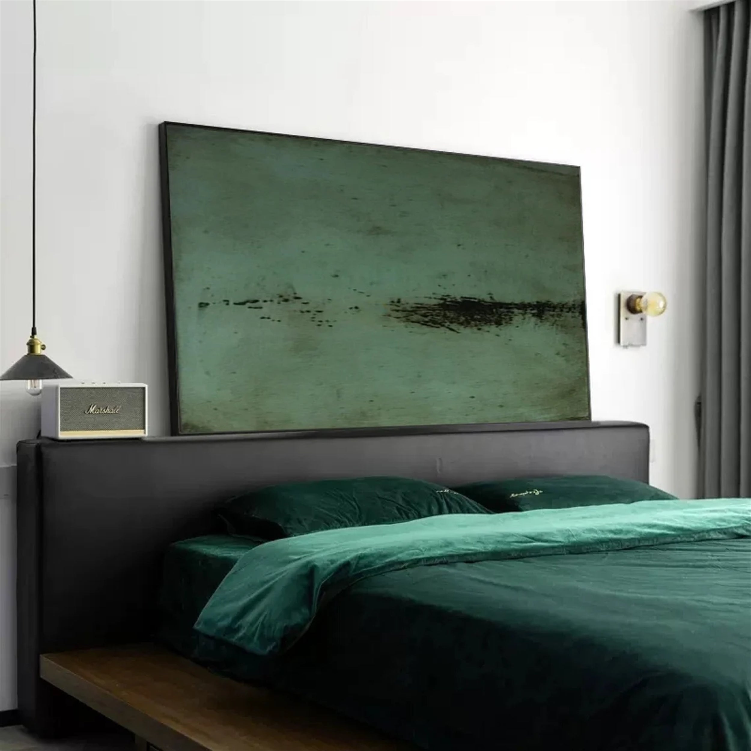 Green Textured Minimalist Wall Art #GT034