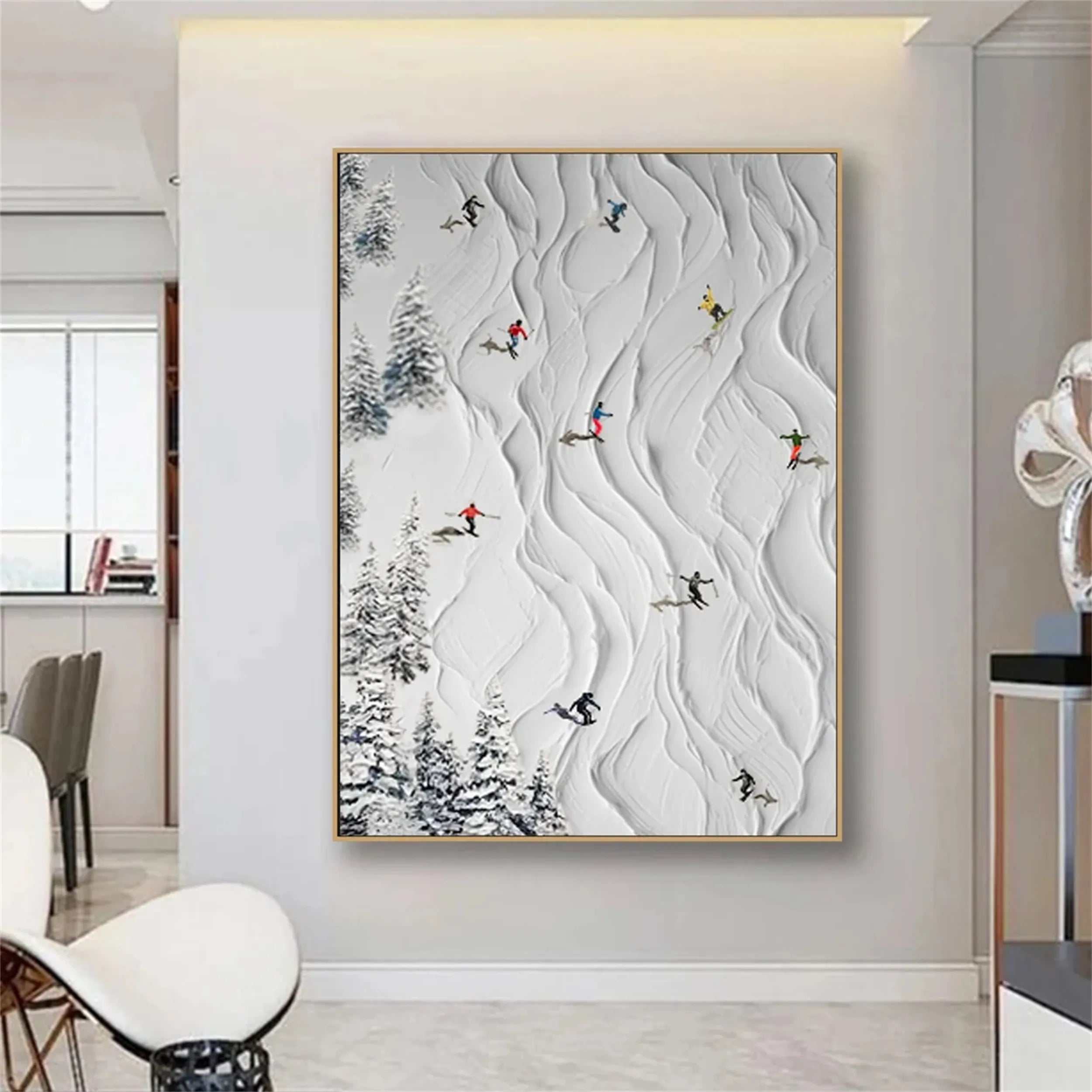 White Textured Minimalist Wall Art #WT149
