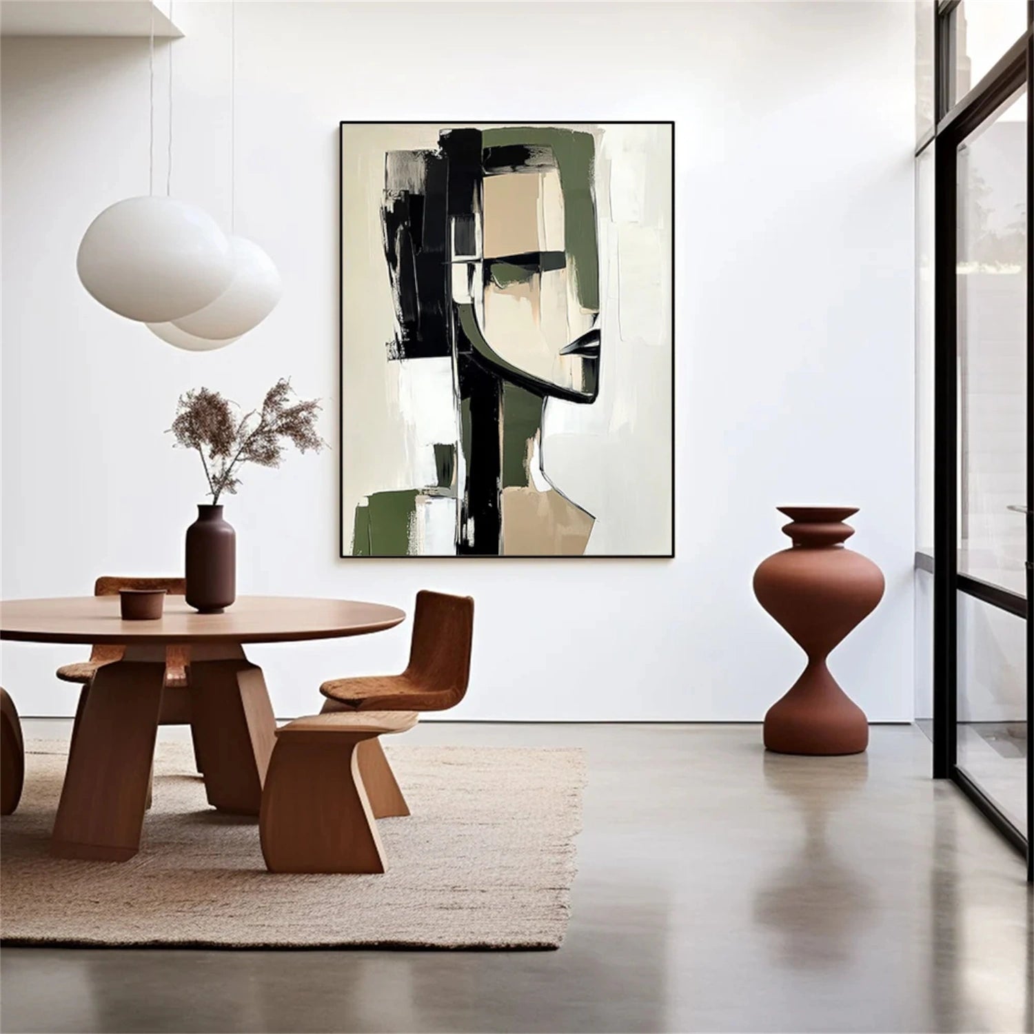 Abstract Portrait Textured Wall Art #WP007