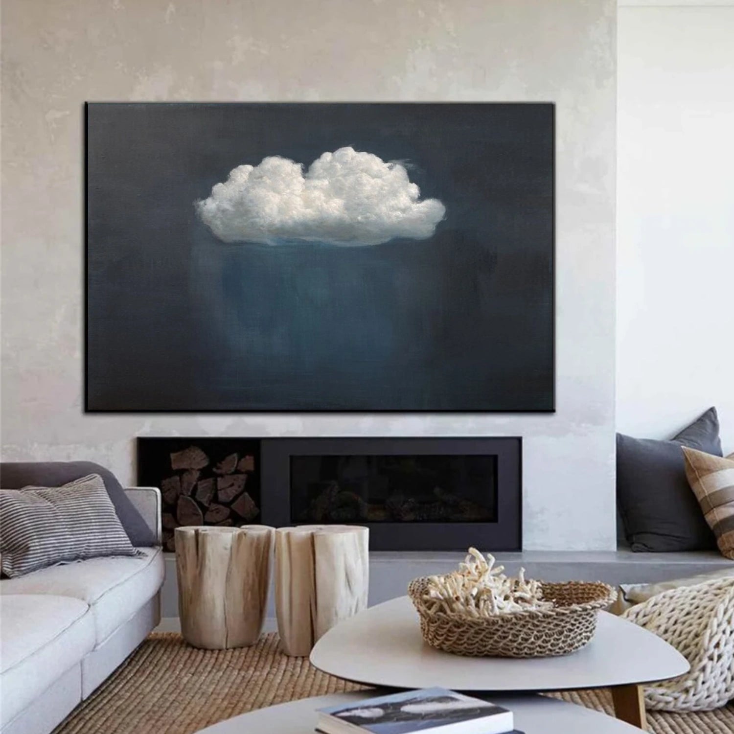 Sky And Ocean Abstract Wall Art #SO341