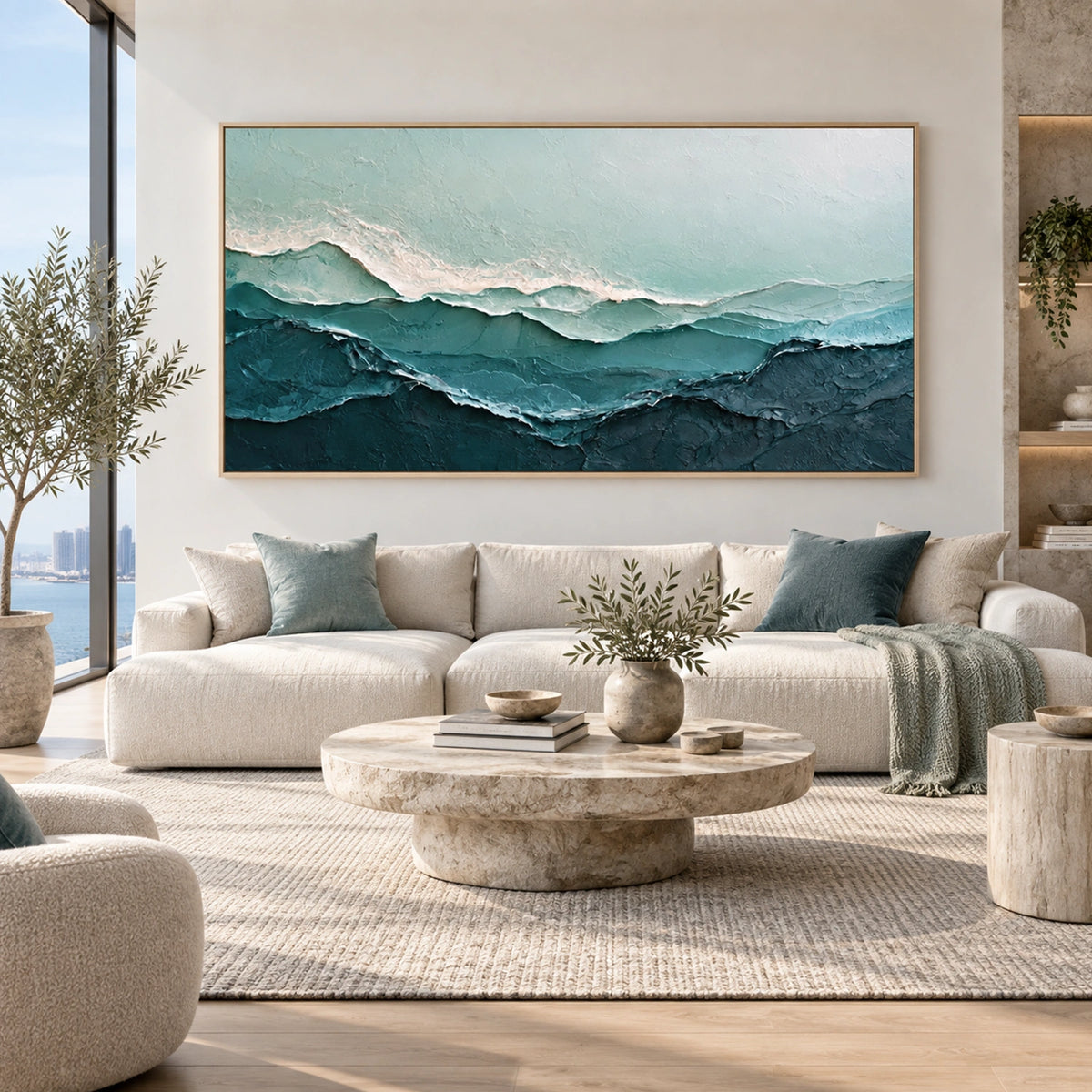 Sky And Ocean Abstract Wall Art #SO455