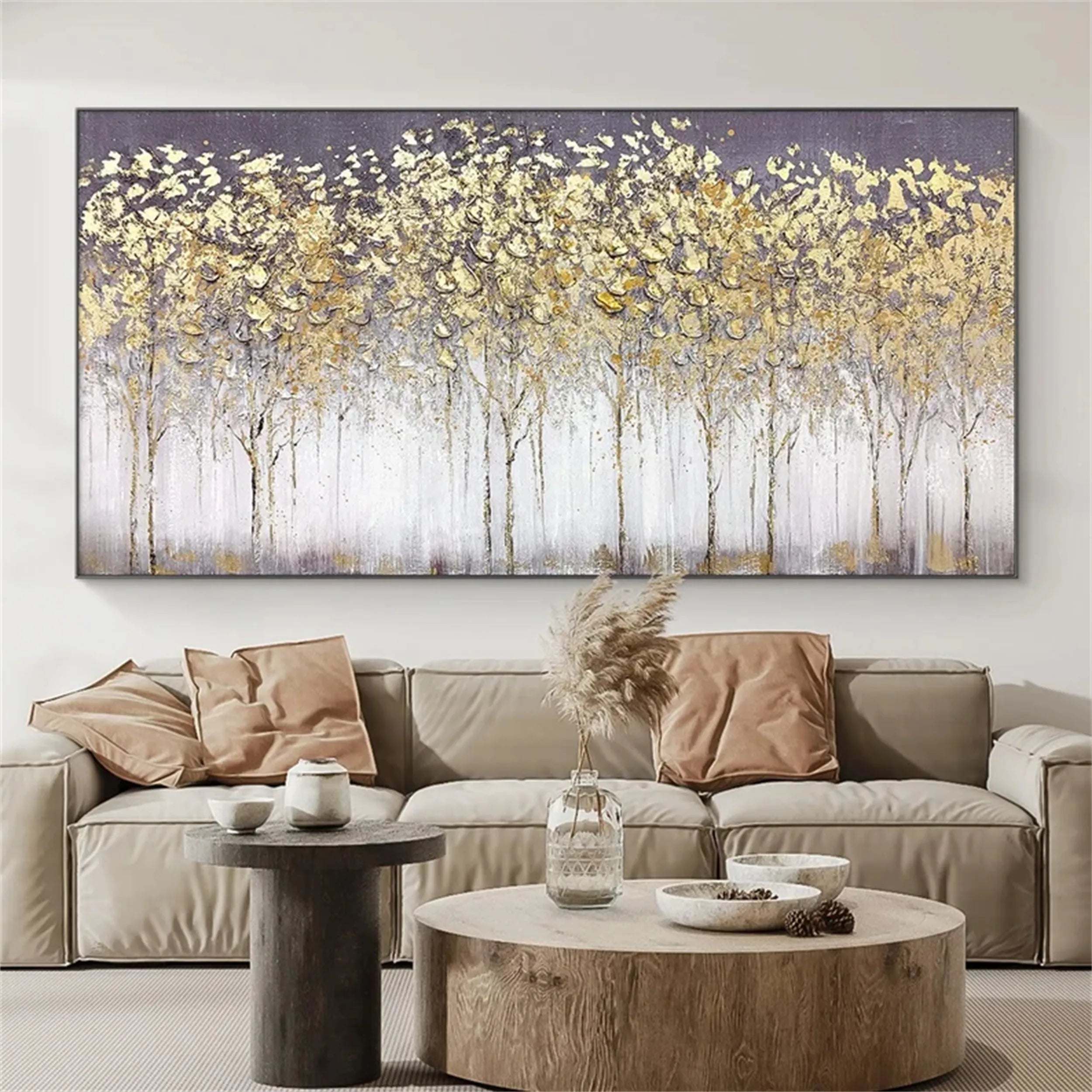 Colorful Tree And Flower Painting #TF028