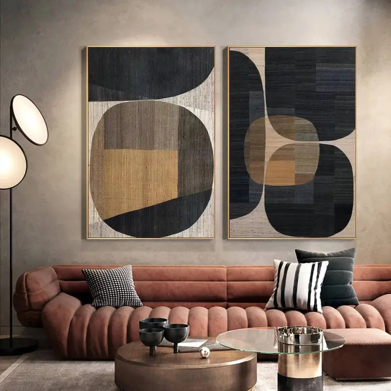 Wabi Sabi Abstract Wall Art Set of 2 #WA021