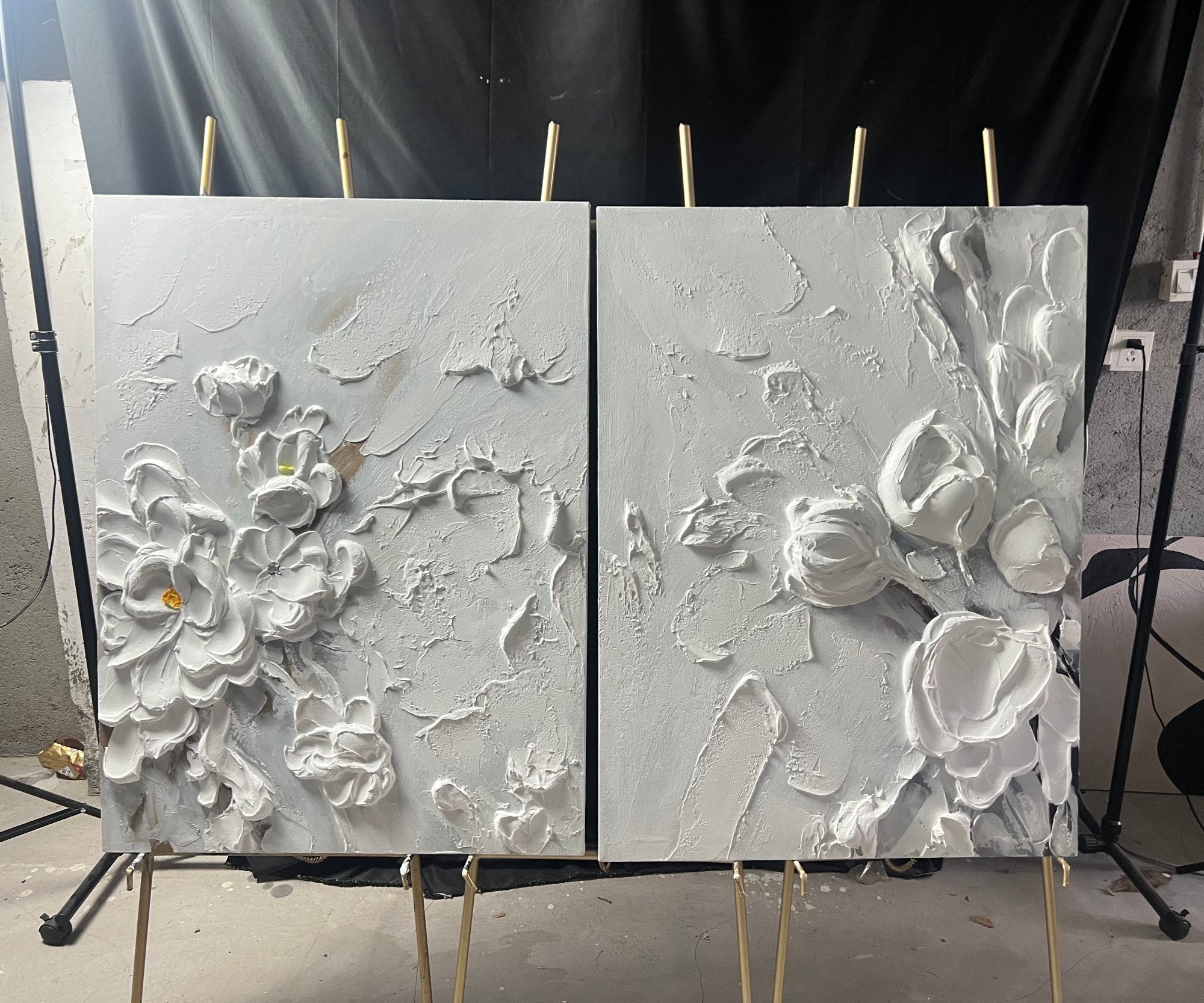 Colorful Tree And Flower Painting Set of 2 #TF015