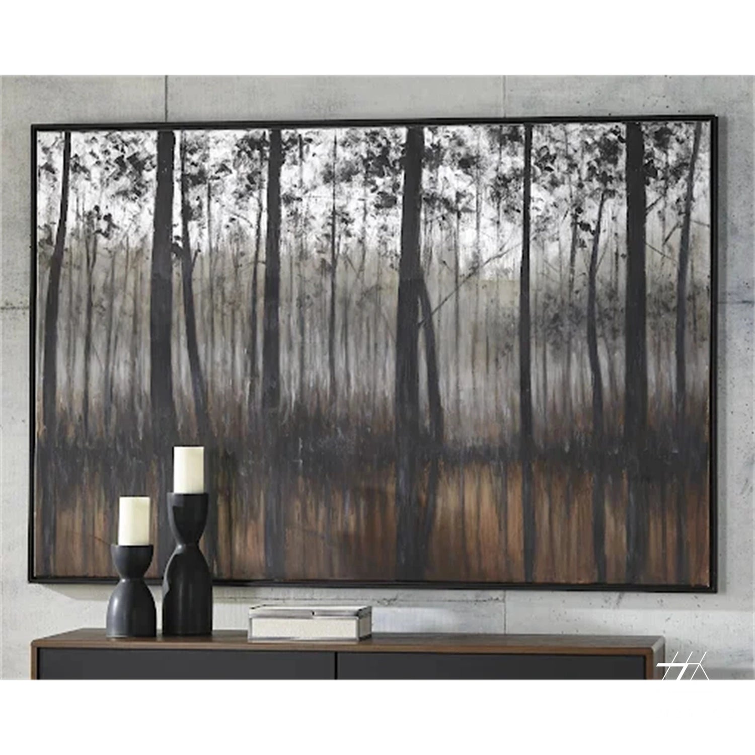Colorful Tree And Flower Painting #TF071