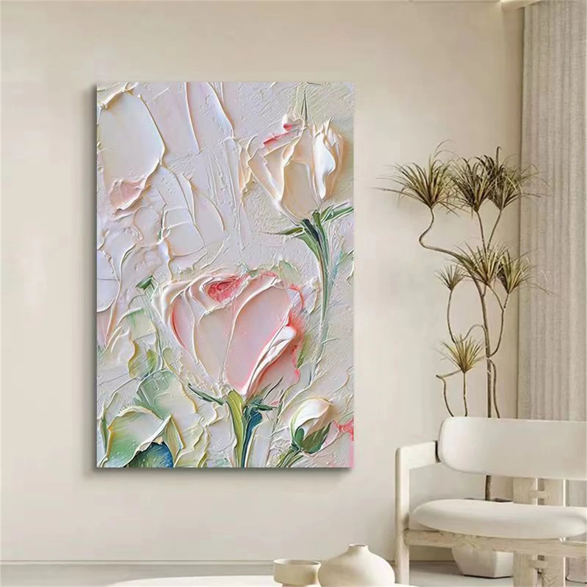Colorful Tree And Flower Painting #TF050