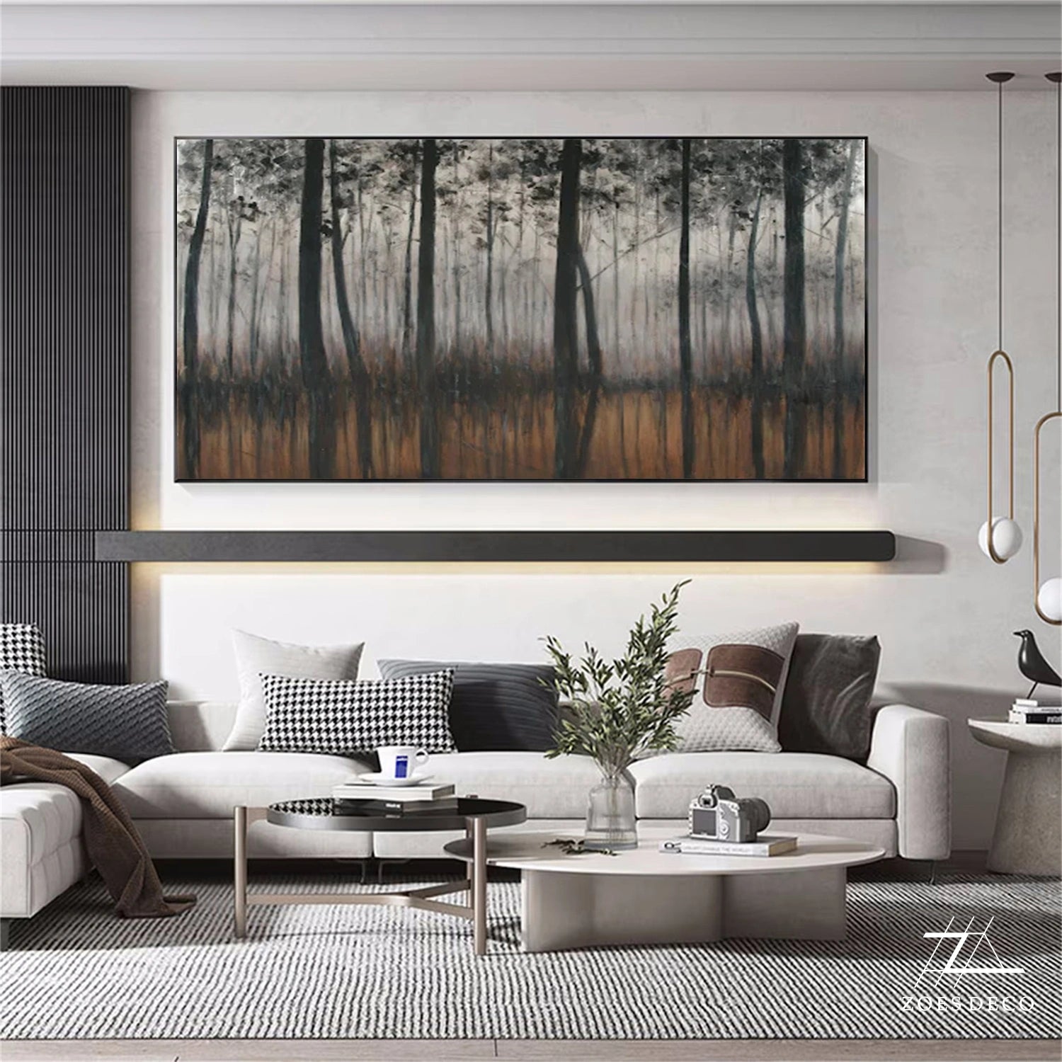 Colorful Tree And Flower Painting #TF071
