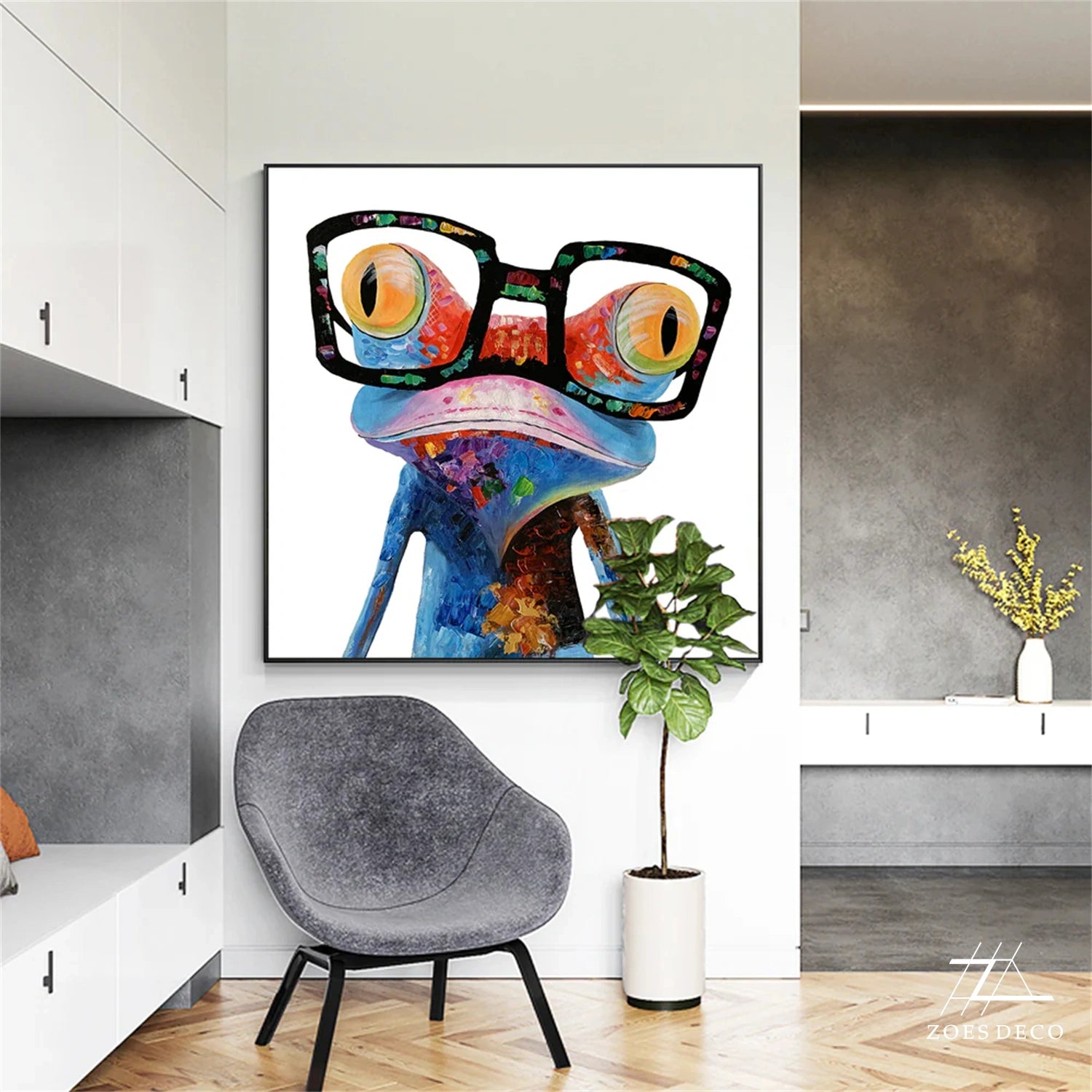 Abstract Animal Art Frog Texture Wall Art #AT008