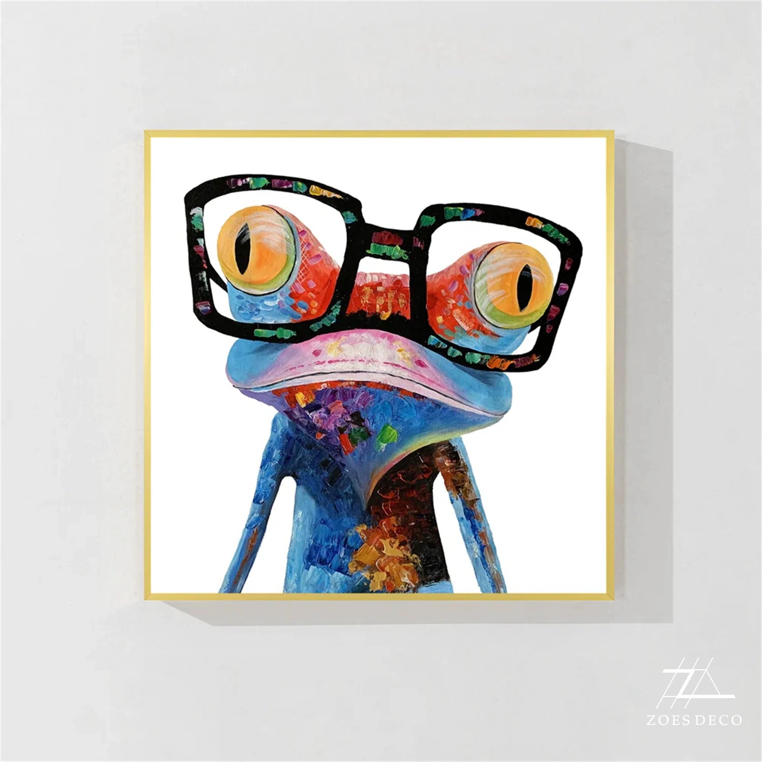 Abstract Animal Art Frog Texture Wall Art #AT008