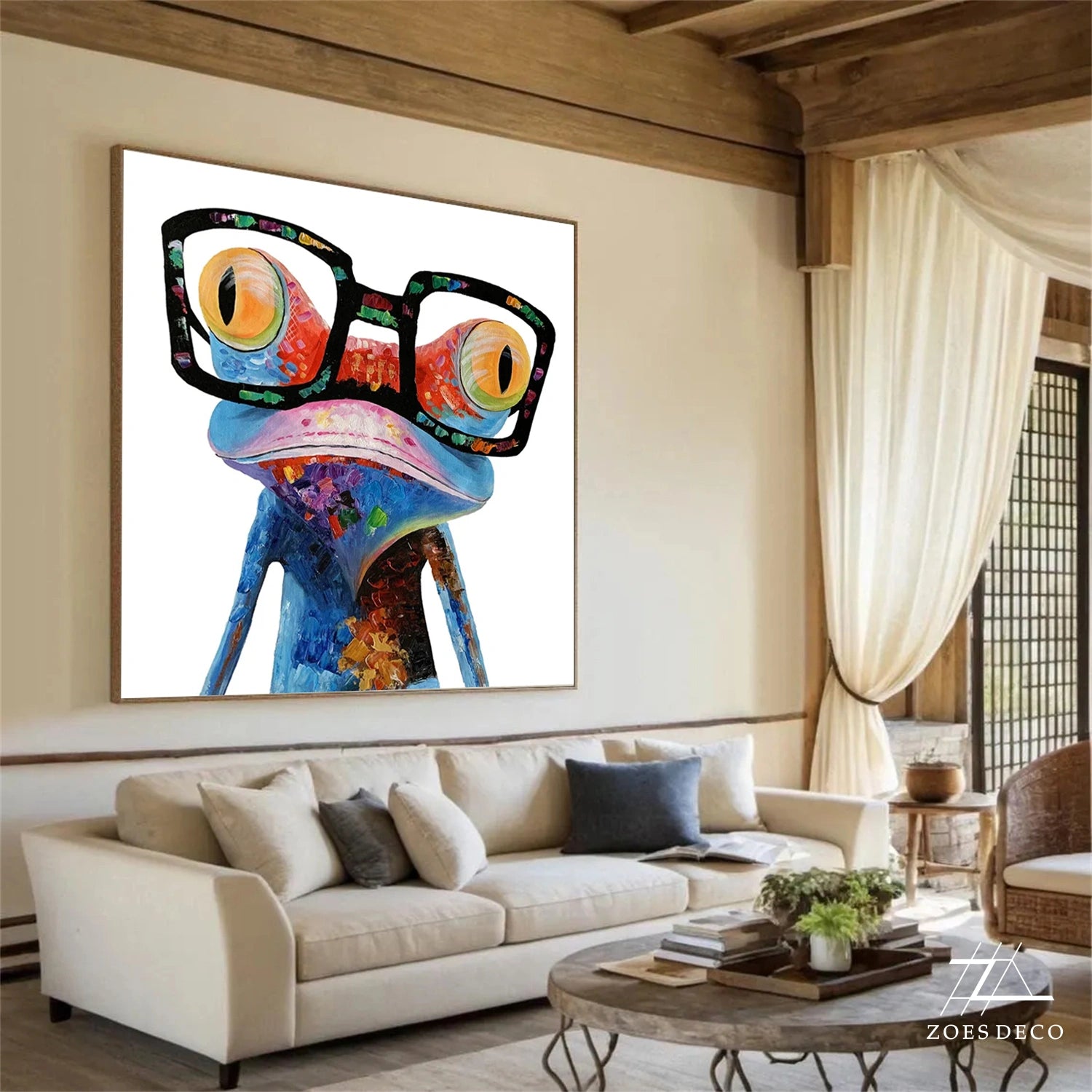 Abstract Animal Art Frog Texture Wall Art #AT008