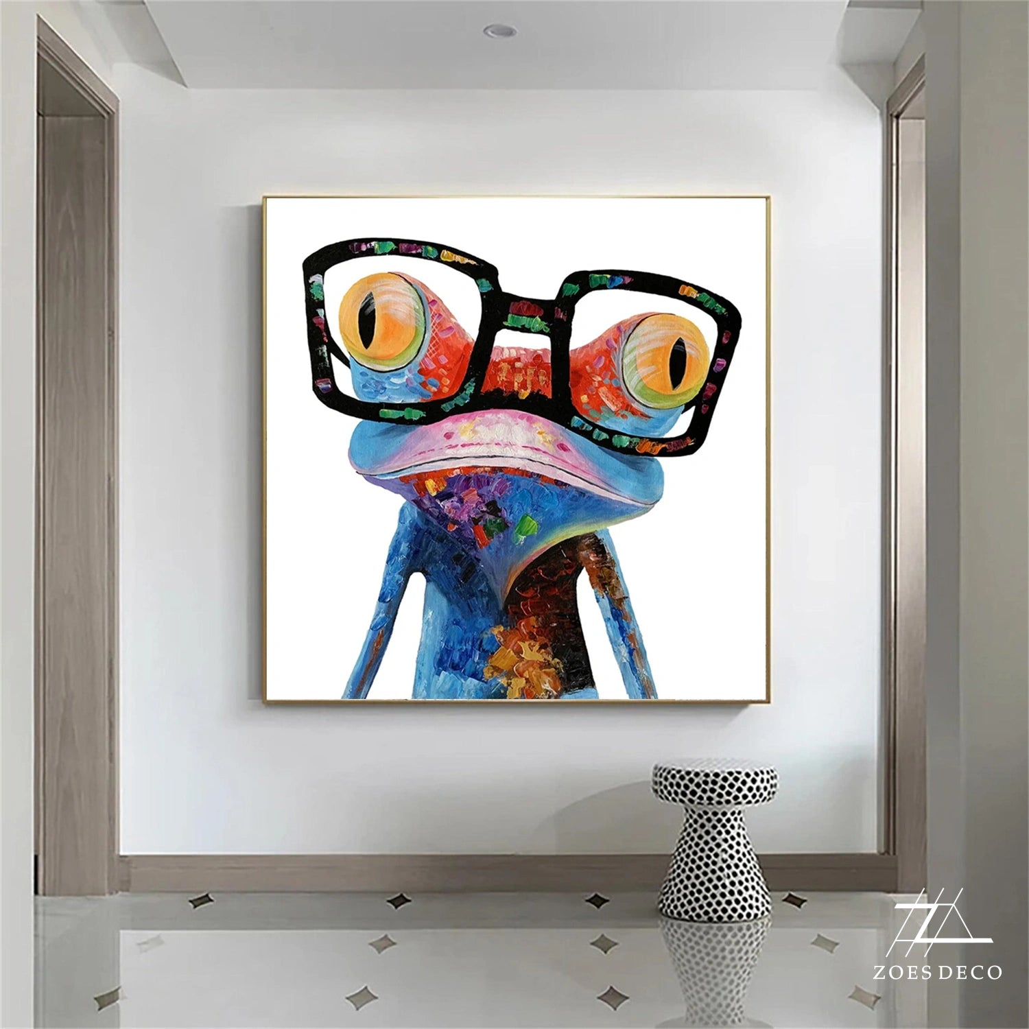 Abstract Animal Art Frog Texture Wall Art #AT008