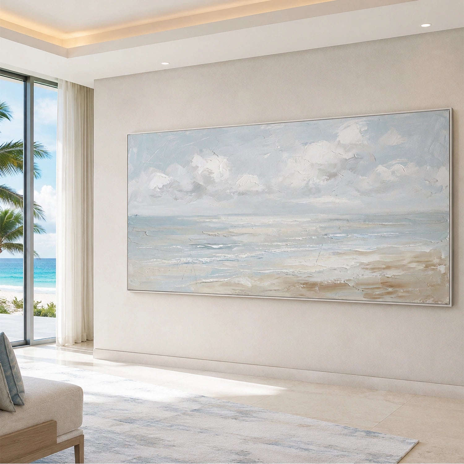 Sky And Ocean Abstract Wall Art #SO439