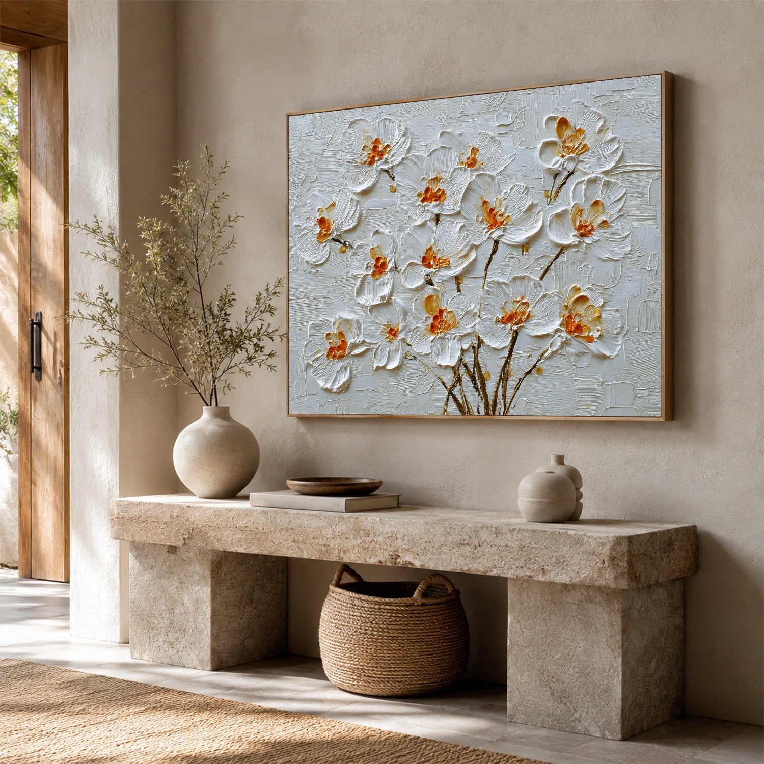 Flower Abstract Textured Wall Art #TF217