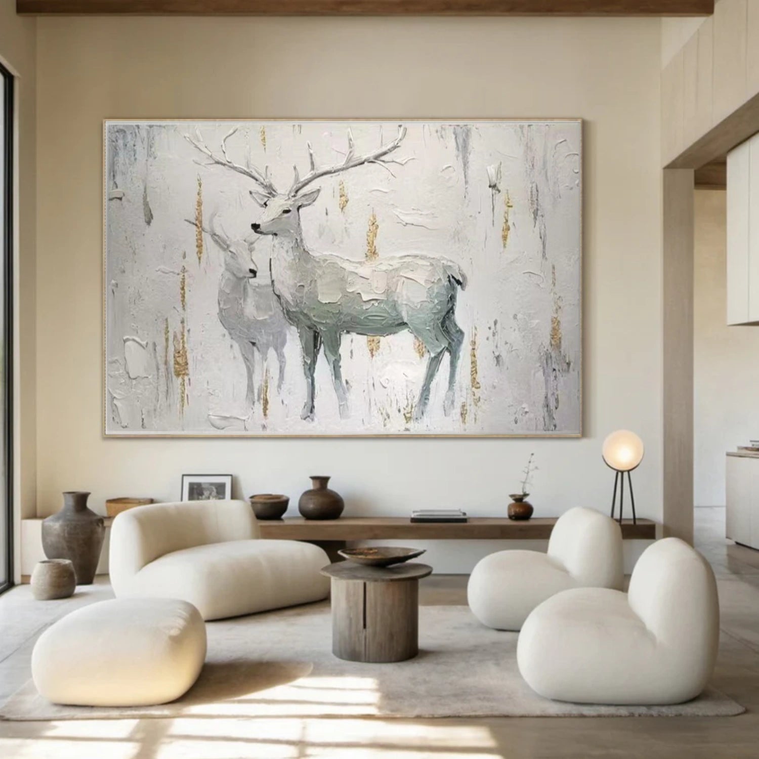 Abstract Animal Art Deer Wall Art #AT057