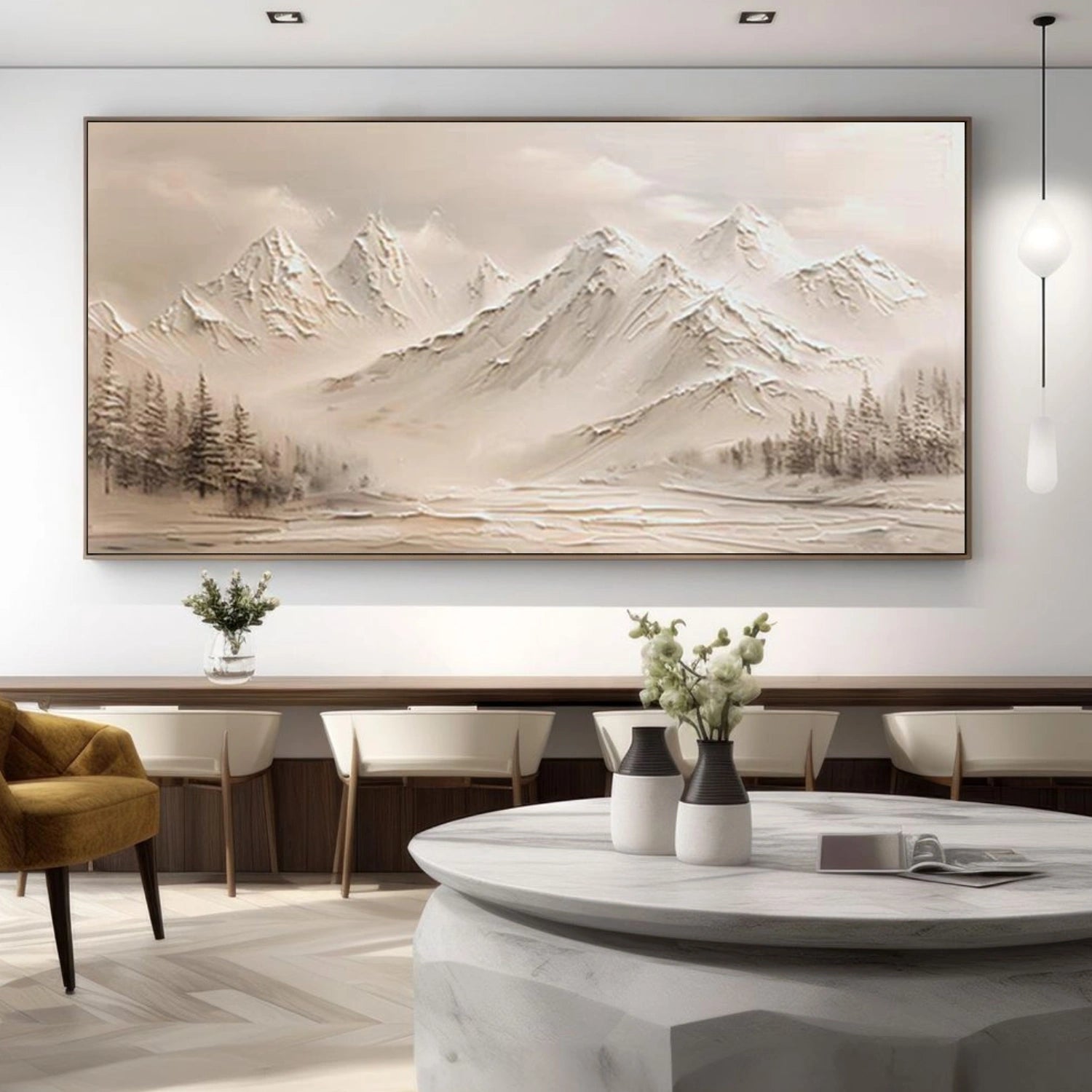 Abstract Mountain Textured Wall Art #WT230