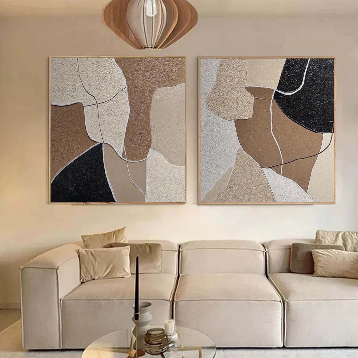 Abstract Textured Wall Art Set of 2 #AW157