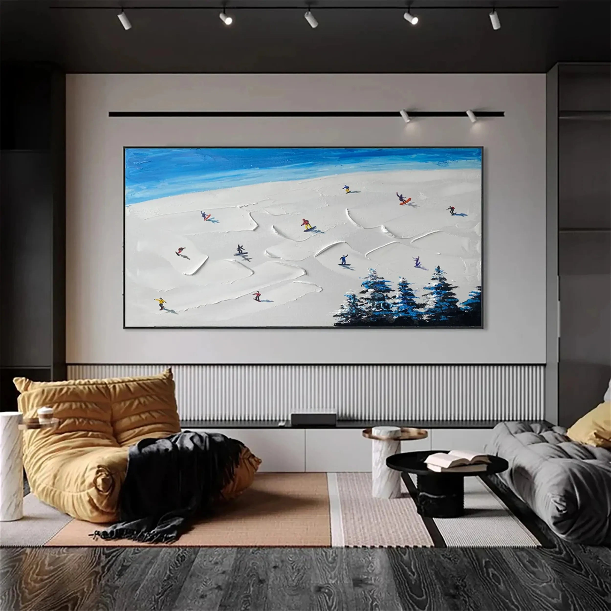 White Textured Minimalist Wall Art #WT155