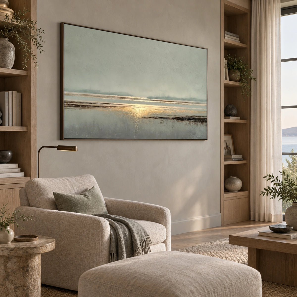 Sky And Ocean Abstract Wall Art #SO457