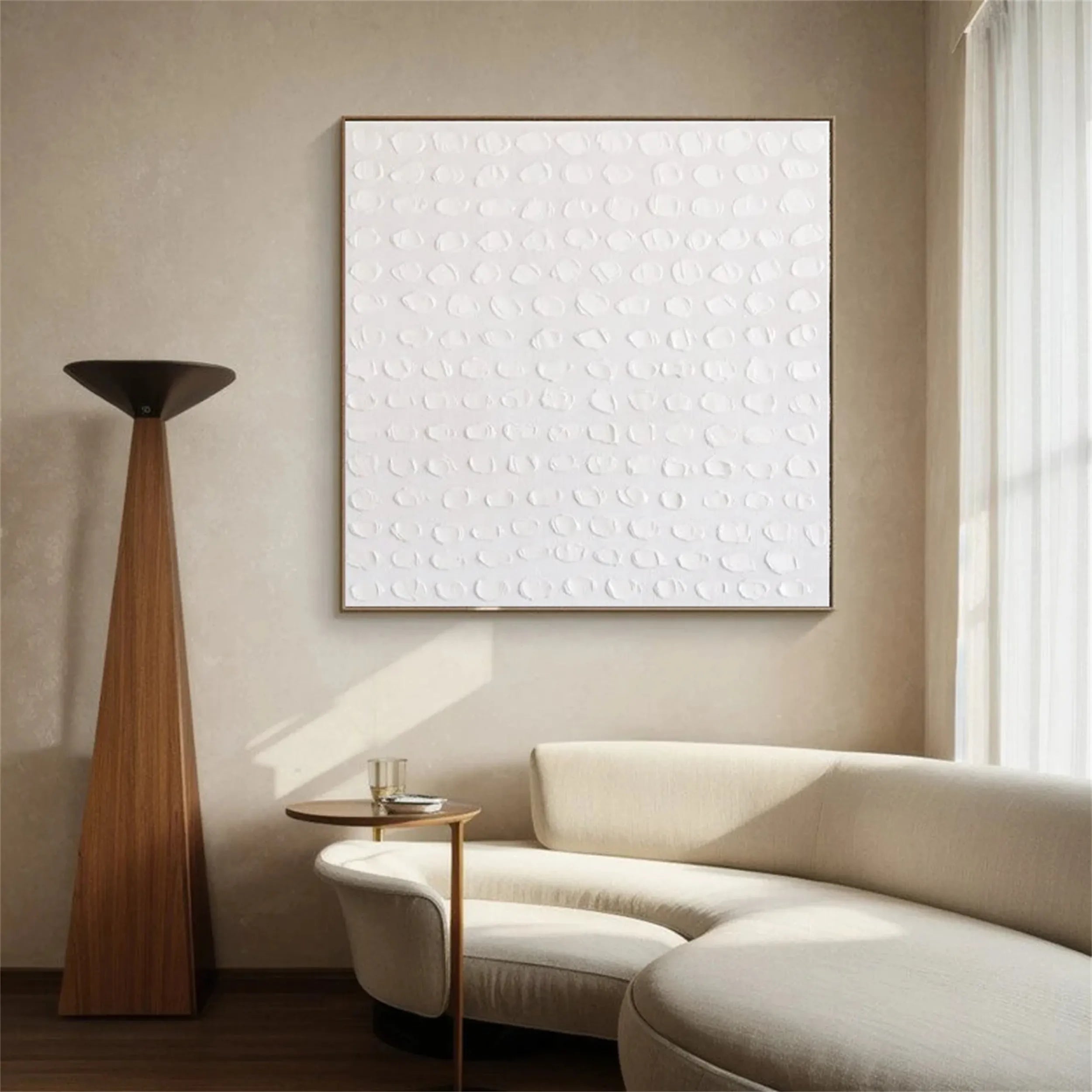 White Textured Minimalist Wall Art #WT102