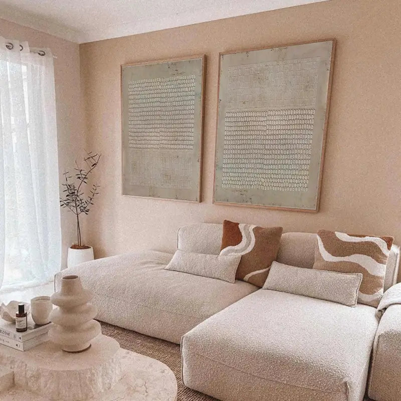 Wabi Sabi Abstract Wall Art Set of 2 #WA019