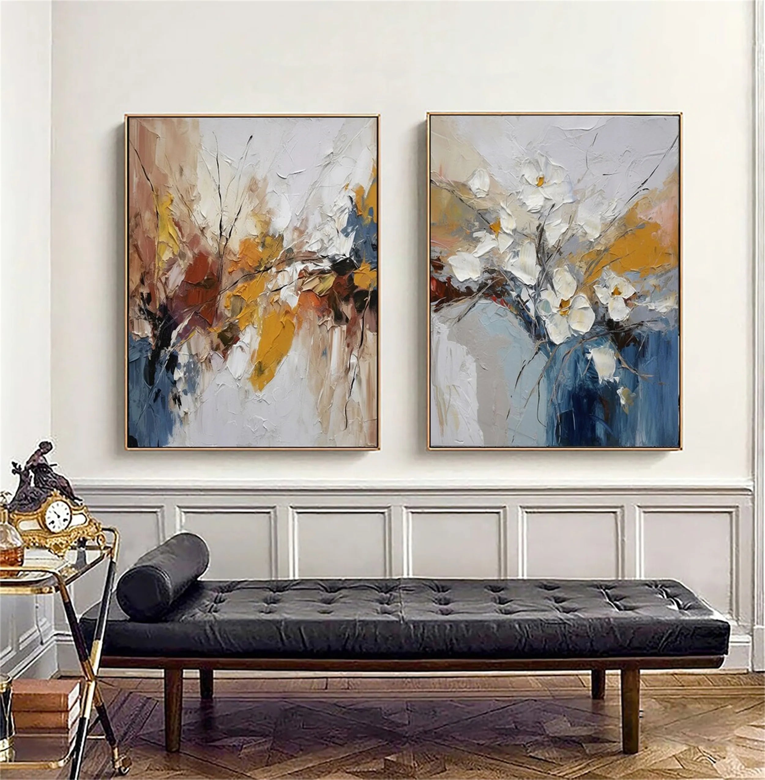 Colorful Tree And Flower Painting Set of 2 #TF013